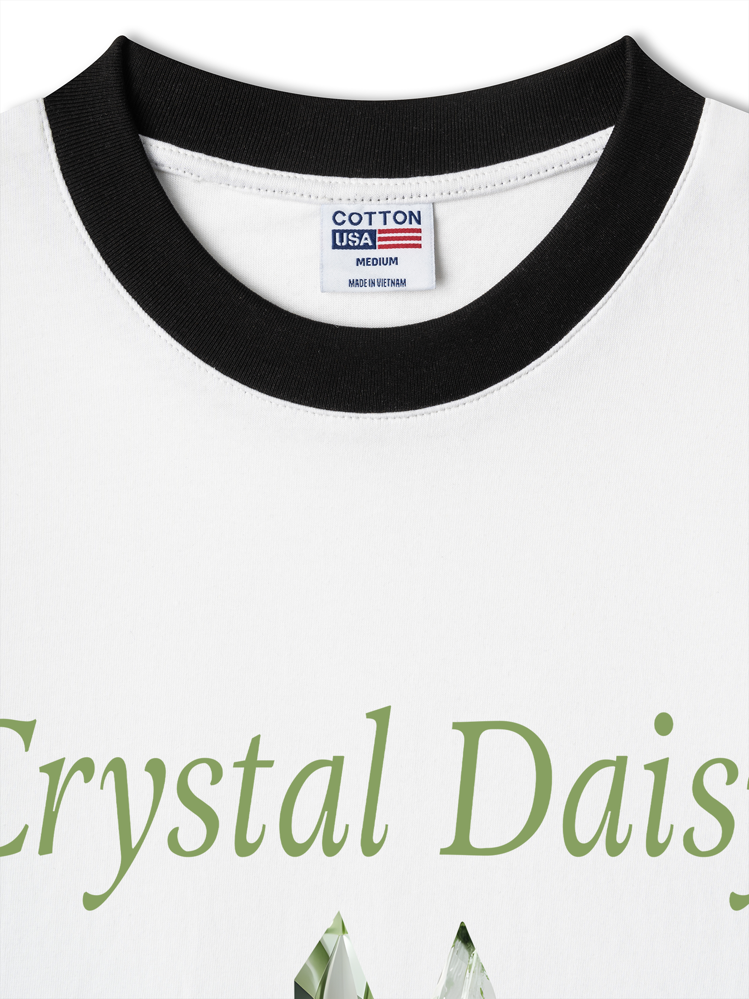 Áo Thun Ringer Relaxed Fit Floral Crytsal Daisy