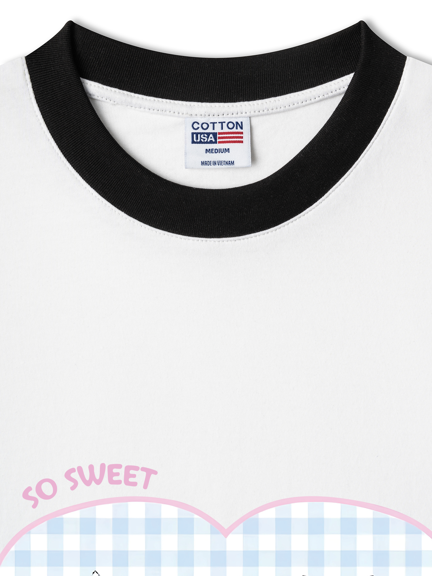 Áo Thun Ringer Relaxed Fit So Sweet Baby Cat