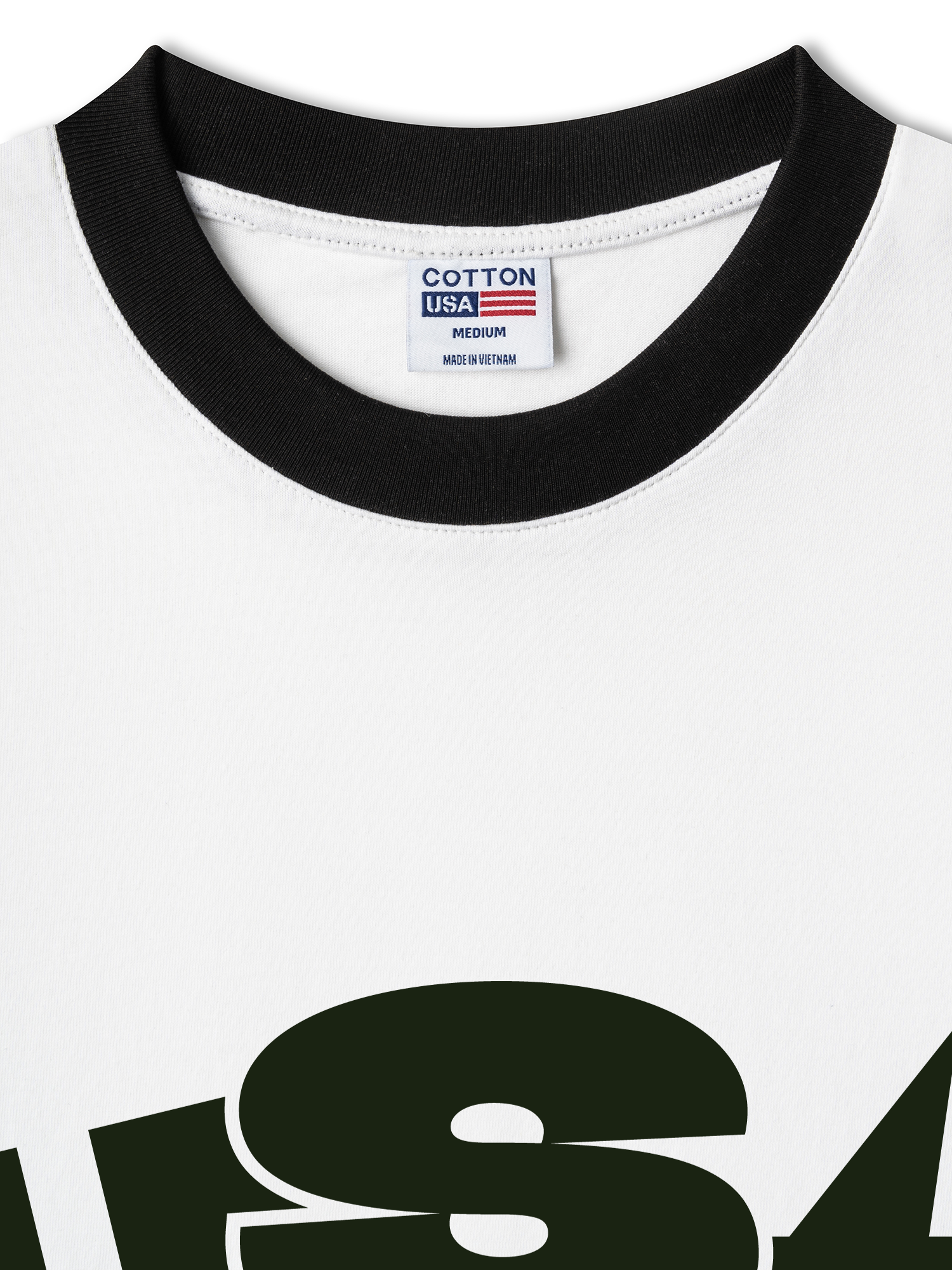 Áo Thun Ringer Relaxed Fit USA Hustle Non Stop