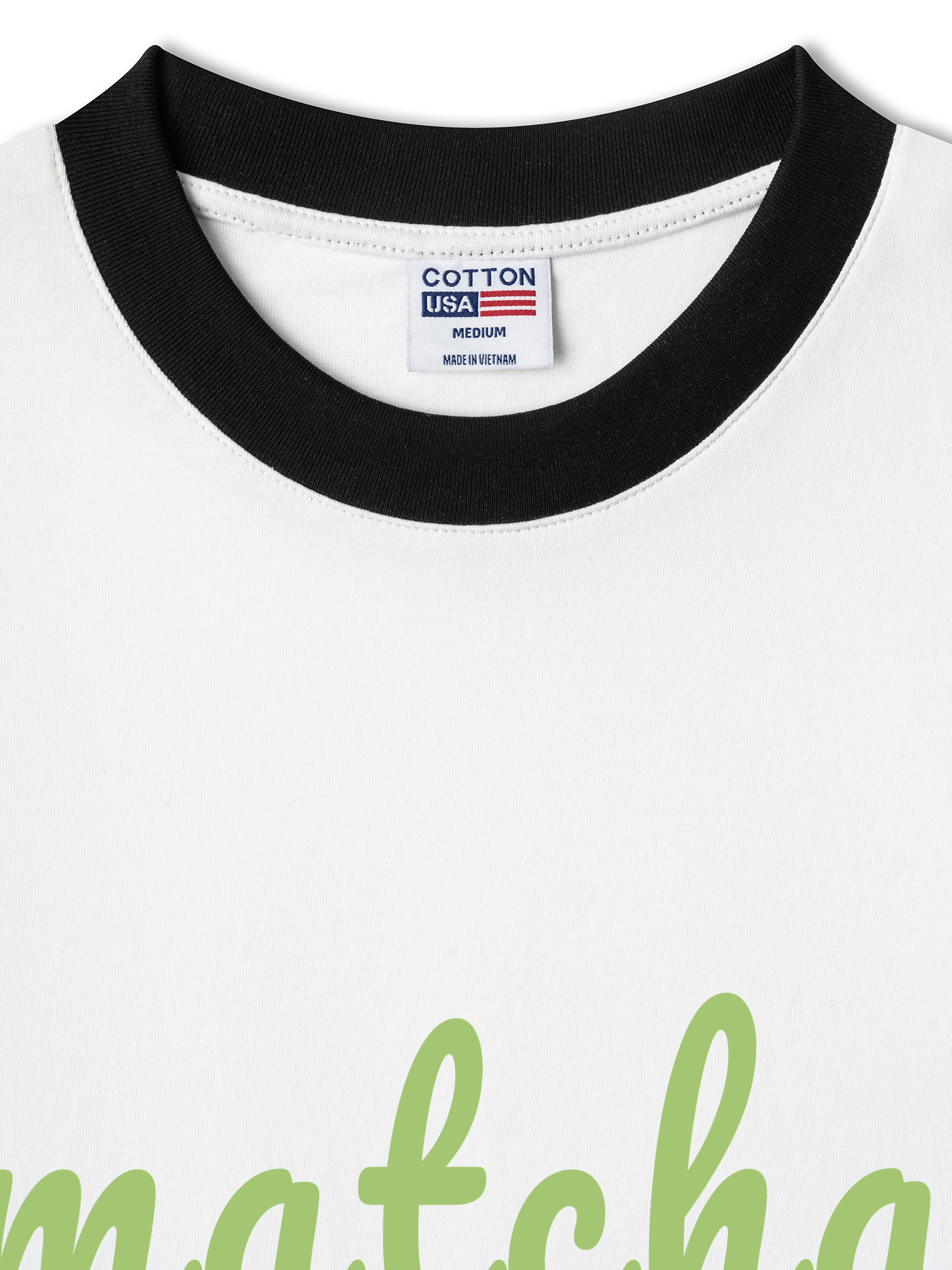 Áo Thun Ringer Relaxed Fit Save Water, Drink Matcha