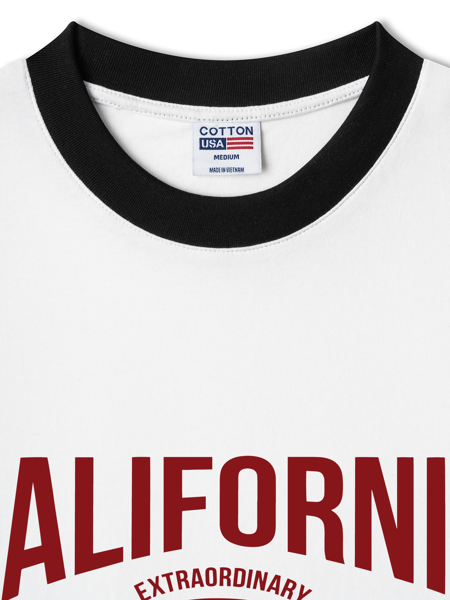 Áo Thun Ringer Relaxed Fit USA California Extraordinary