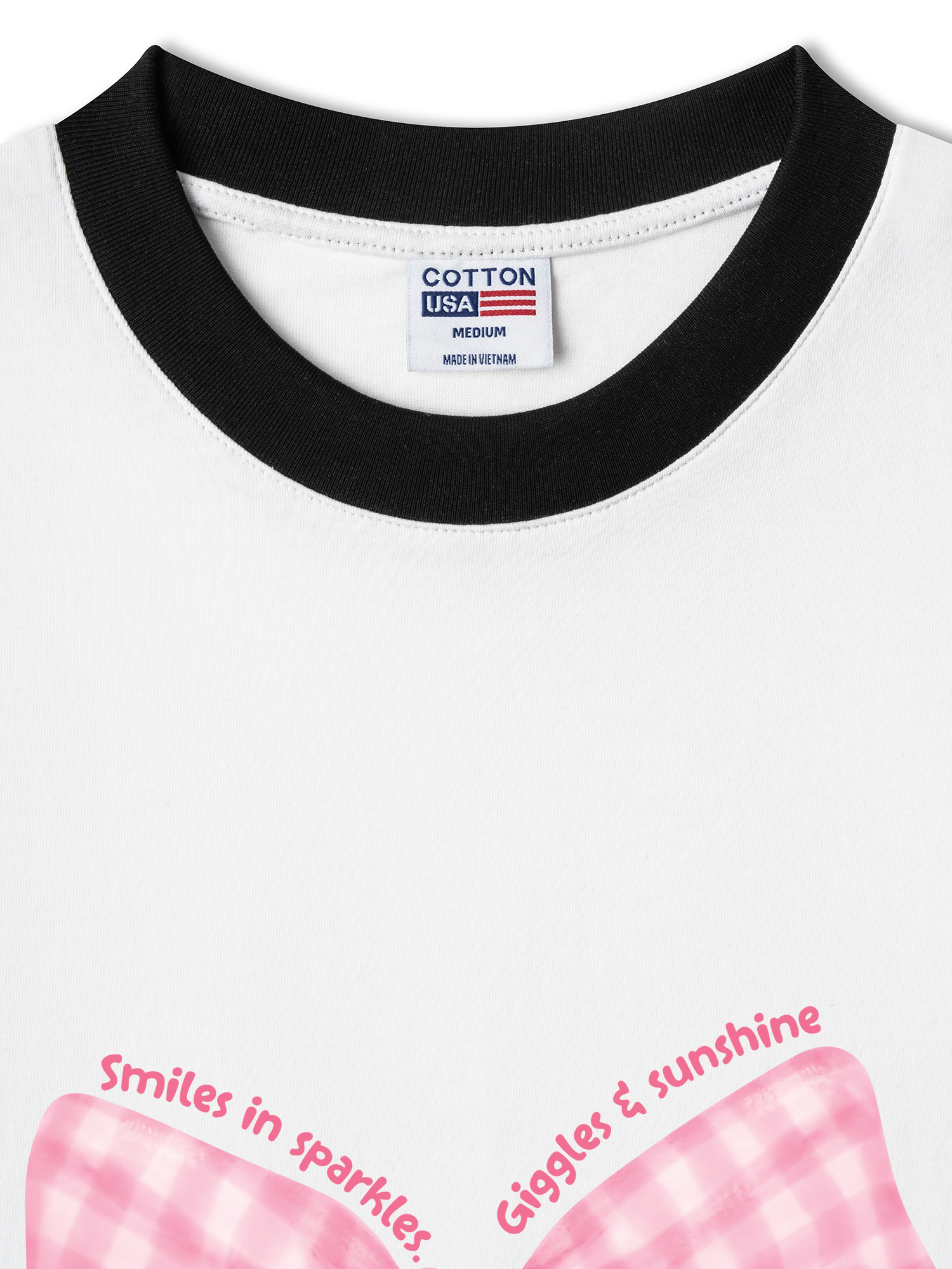 Áo Thun Ringer Relaxed Fit Pink Ribbon