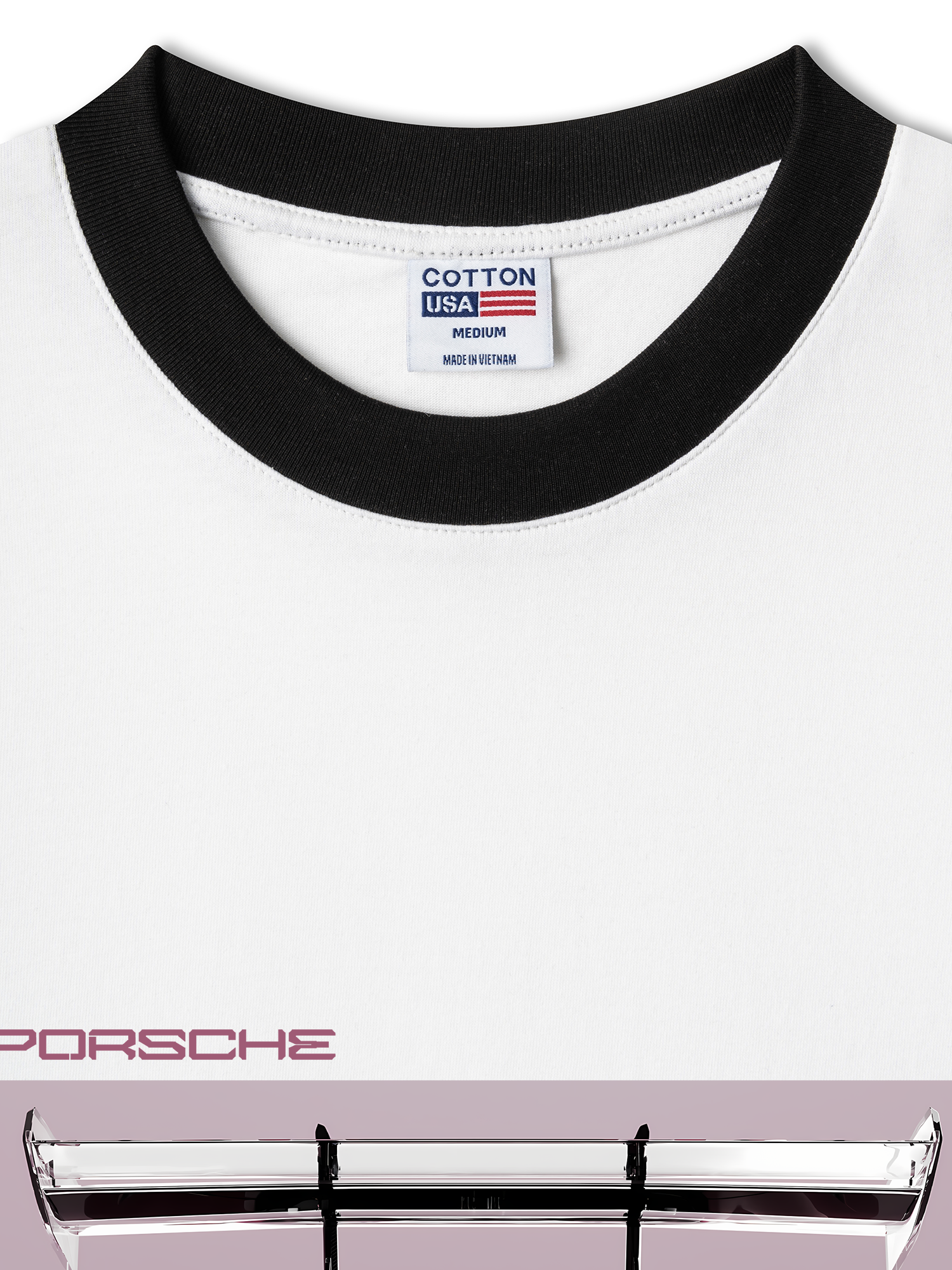 Áo Thun Ringer Relaxed Fit Porsche Pink Twin Turbo