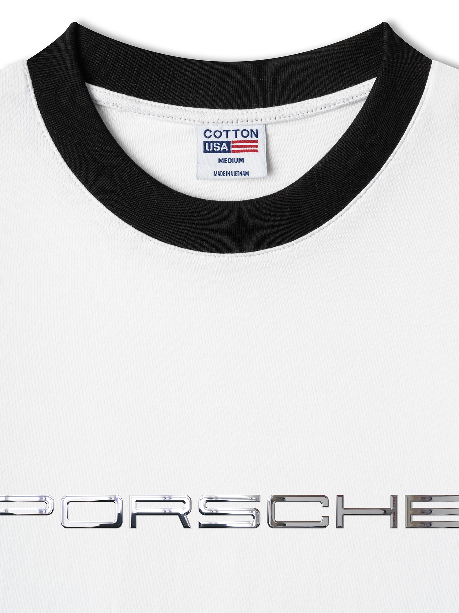 Áo Thun Ringer Relaxed Fit Porsche Chrome Typo