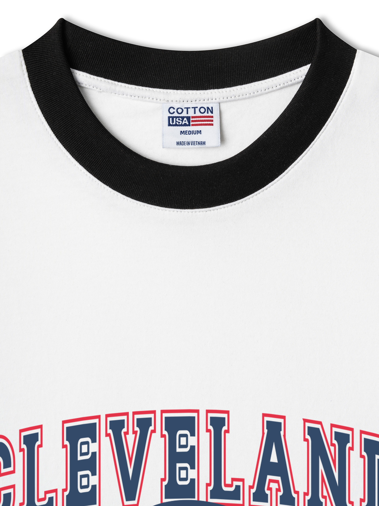 Áo Thun Ringer Relaxed Fit Baseball Cleveland