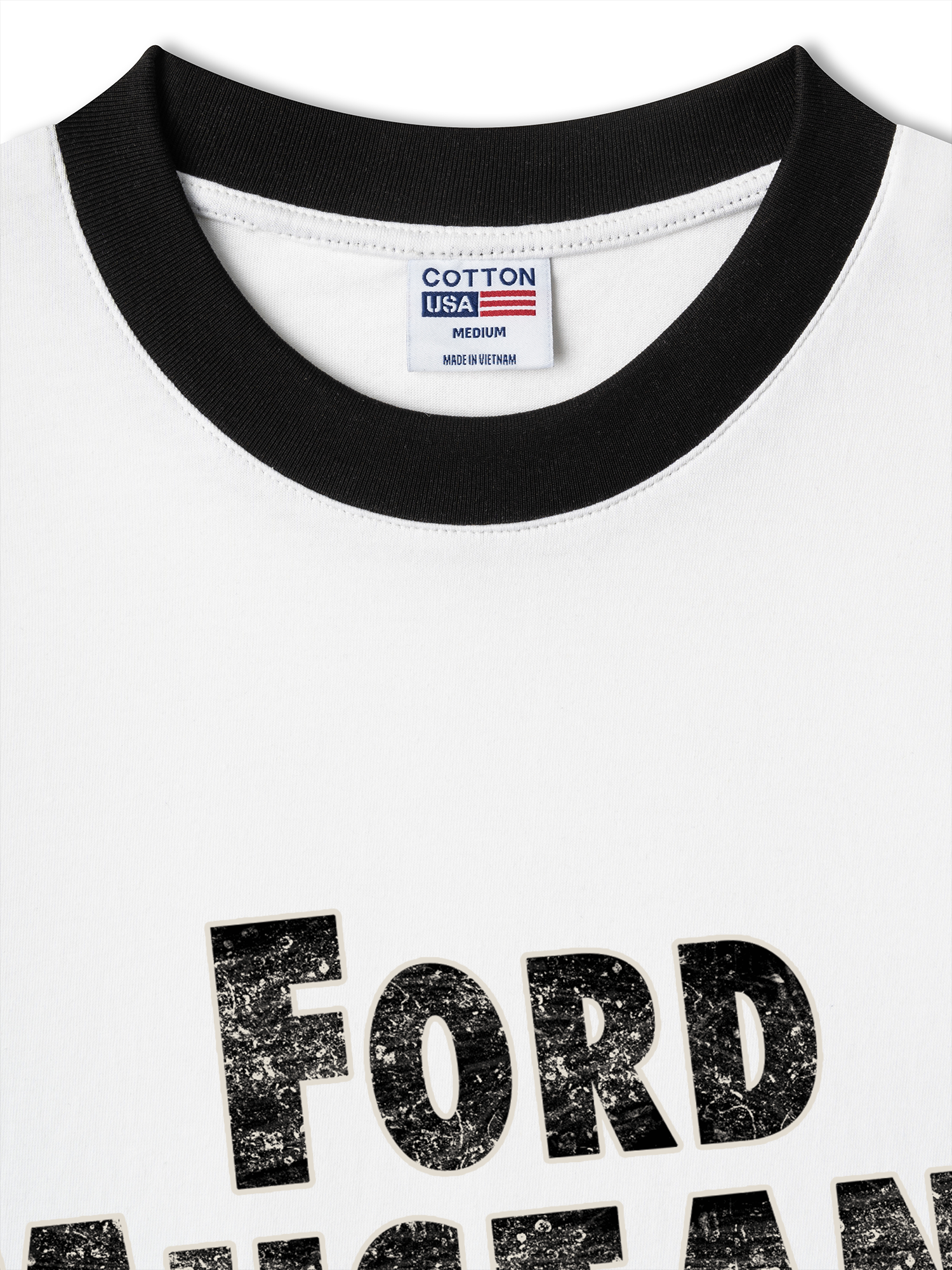 Áo Thun Ringer Relaxed Fit Mustang Retro Ford