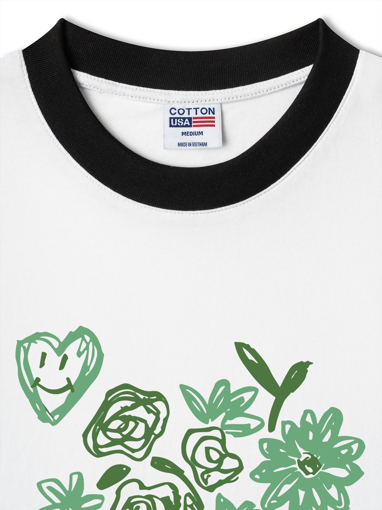 Áo Thun Ringer Relaxed Fit Floral Artiste Des Fleurs