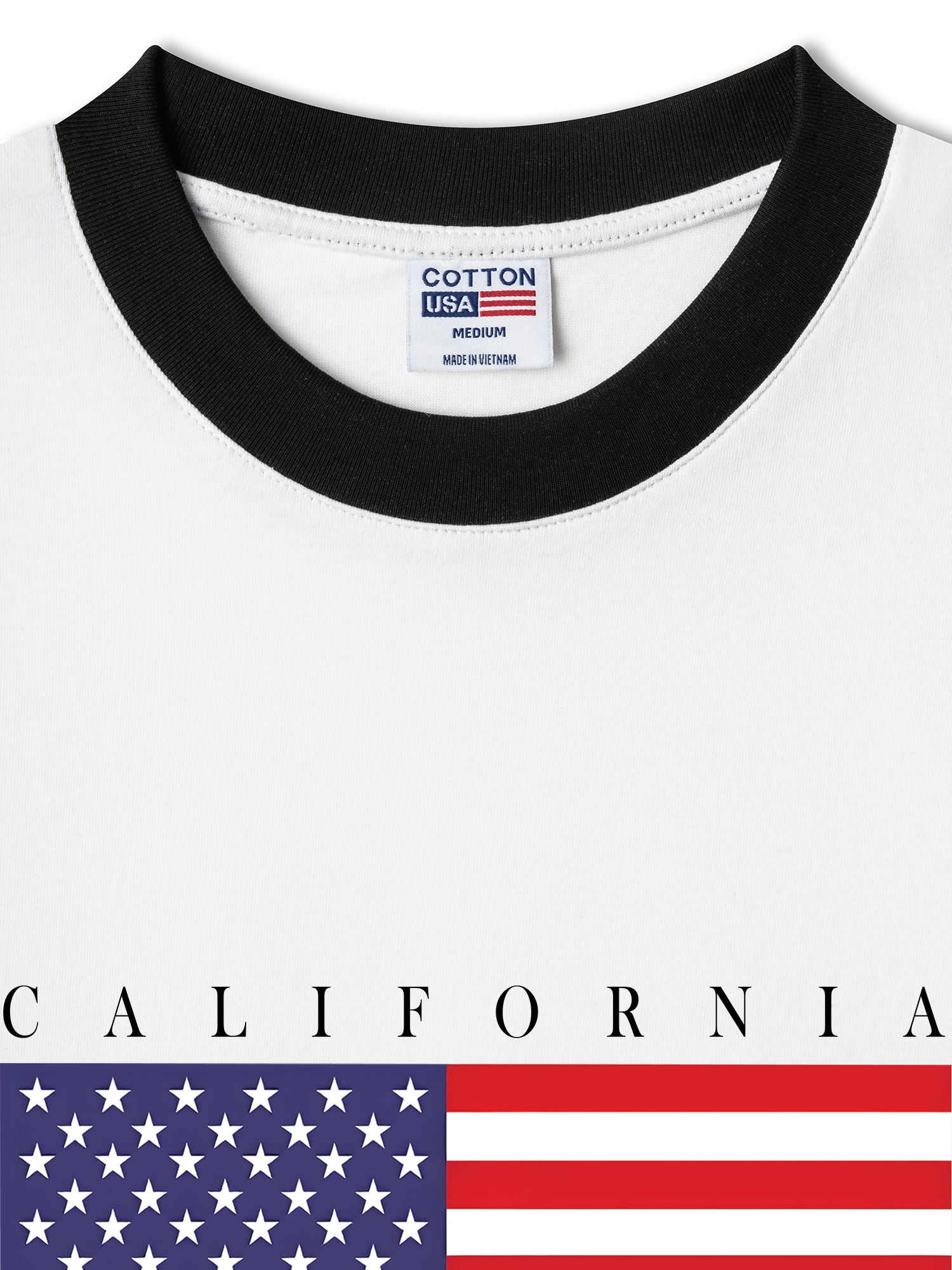 Áo Thun Ringer Relaxed Fit USA California Basic Style