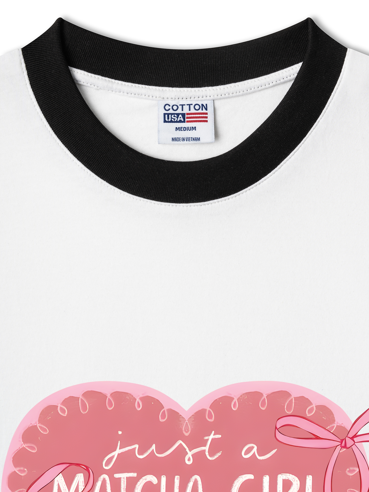 Áo Thun Ringer Relaxed Fit Just A Matcha Girl