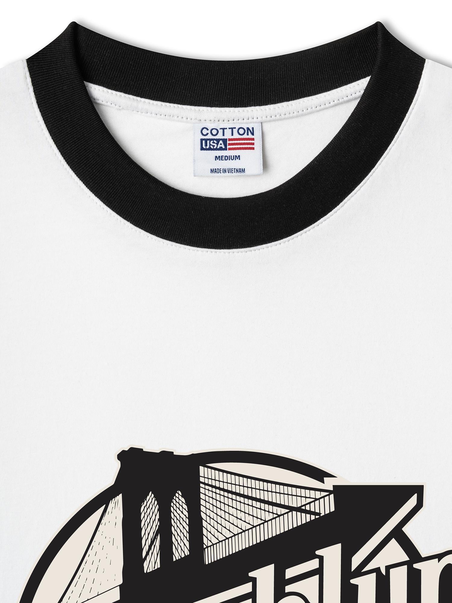 Áo Thun Ringer Relaxed Fit USA Brooklyn East Of The East