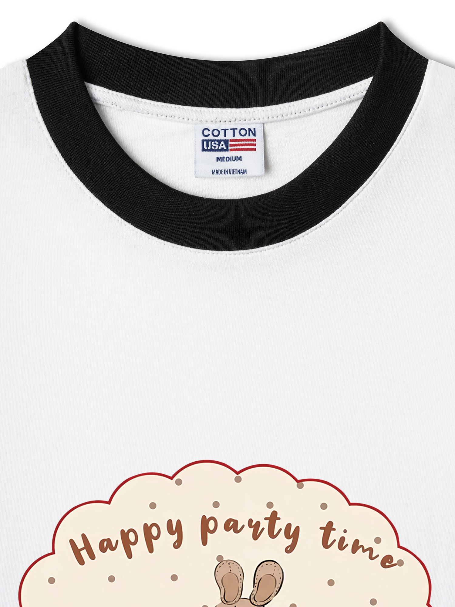 Áo Thun Ringer Relaxed Fit Happy Party Time