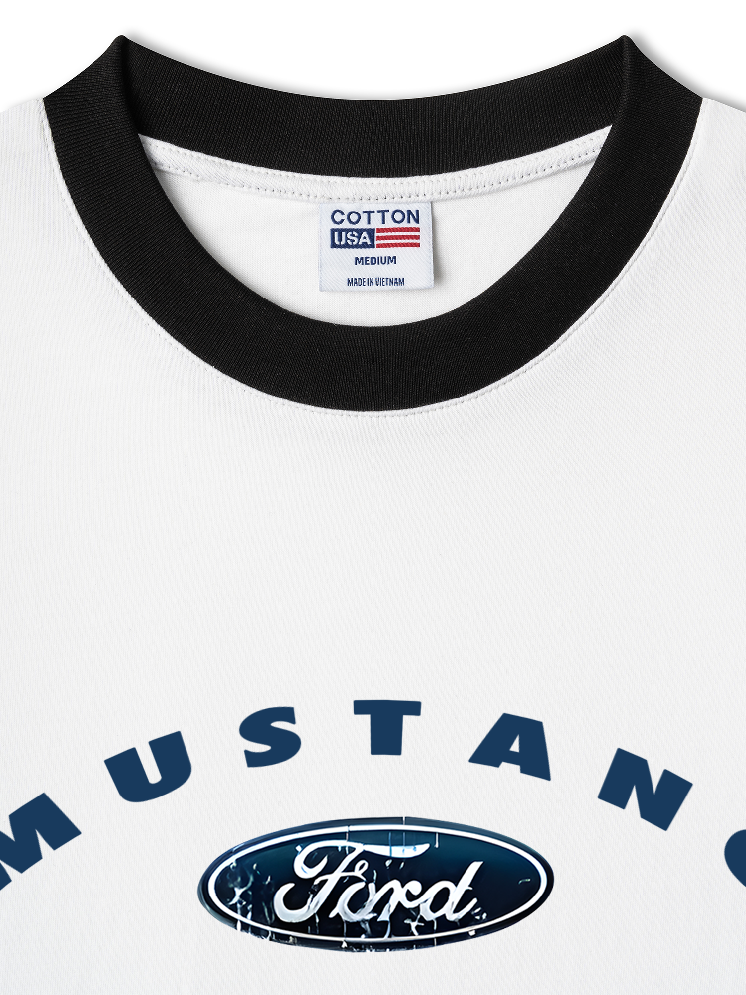 Áo Thun Ringer Relaxed Fit Mustang Ford Retro 90s