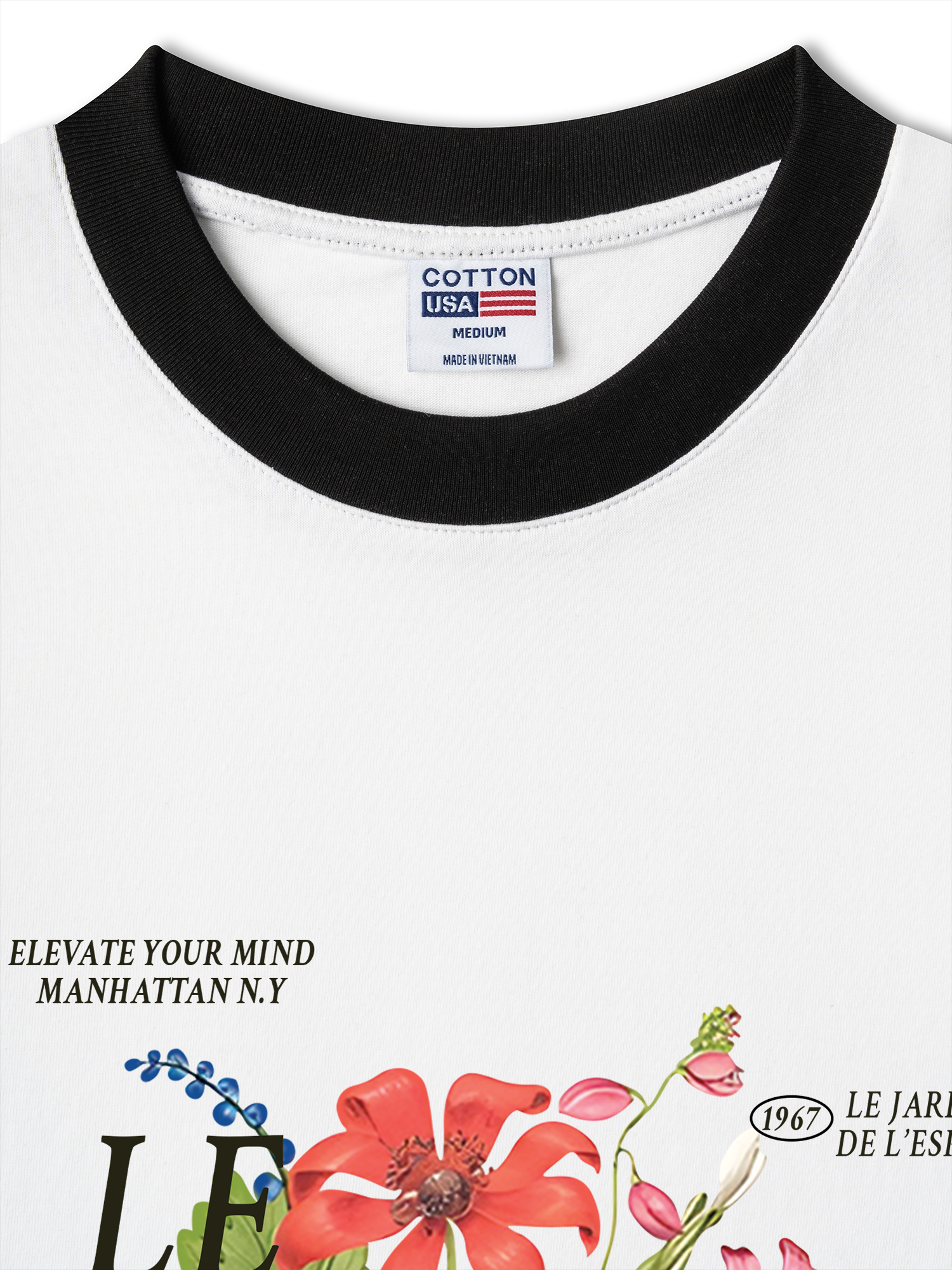 Áo Thun Ringer Relaxed Fit Floral Authentic