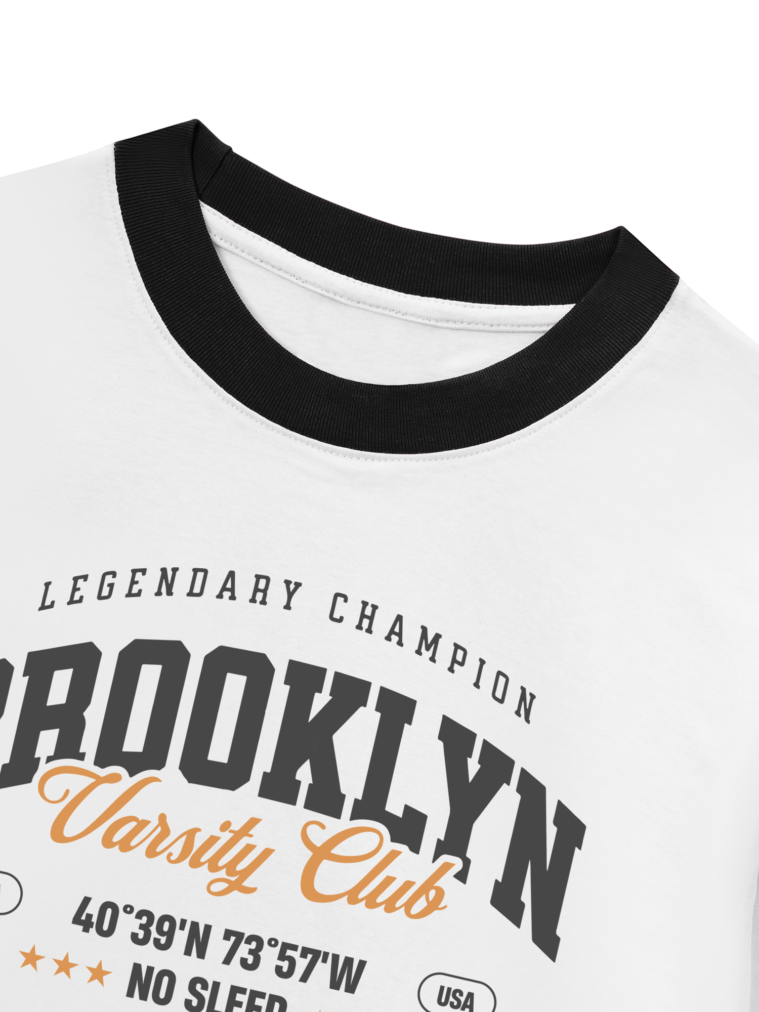 Áo Thun Ringer Relaxed Fit City Brooklyn Varsity Club