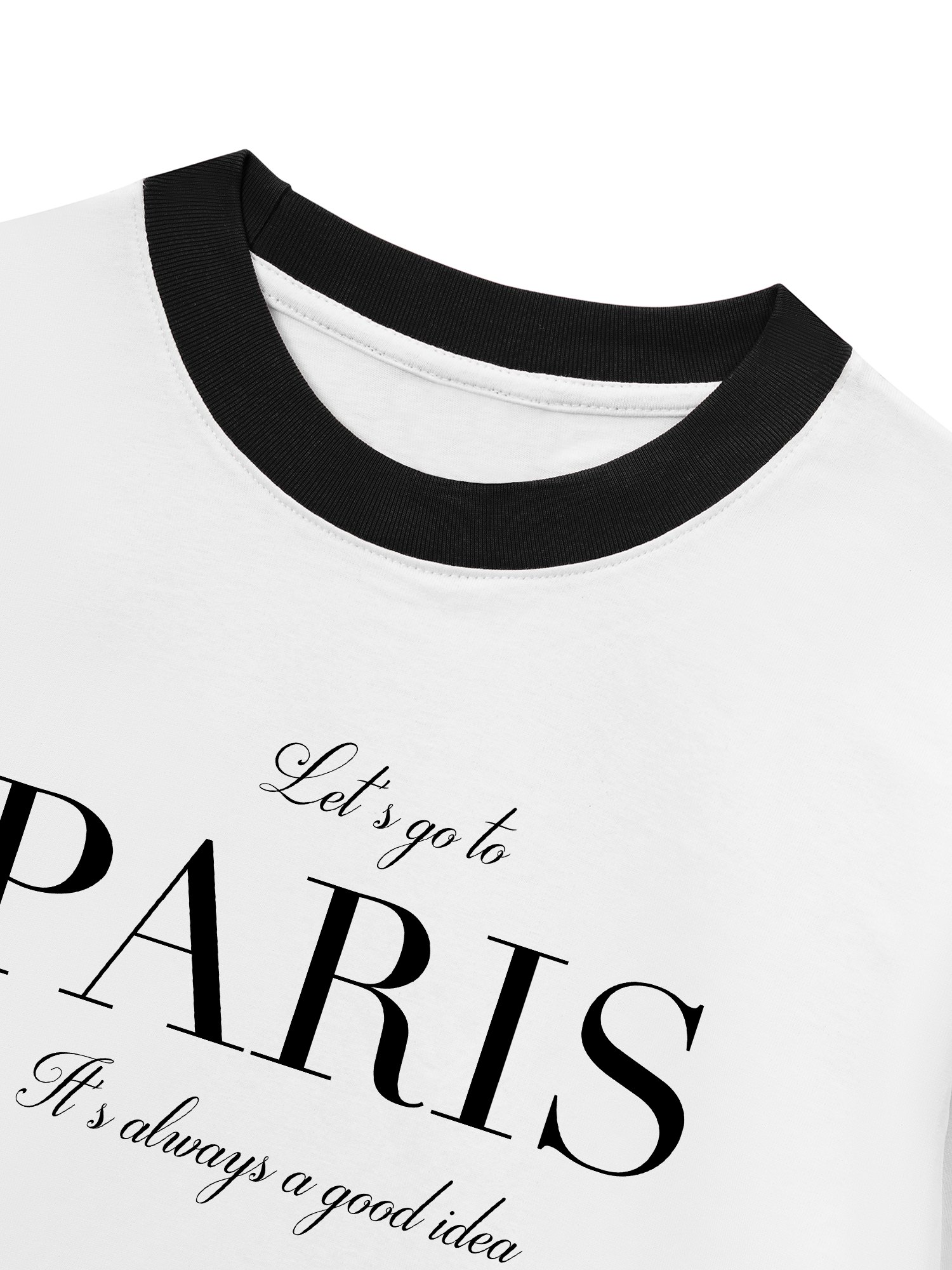 Áo Thun Ringer Relaxed Fit City Let's go to Paris