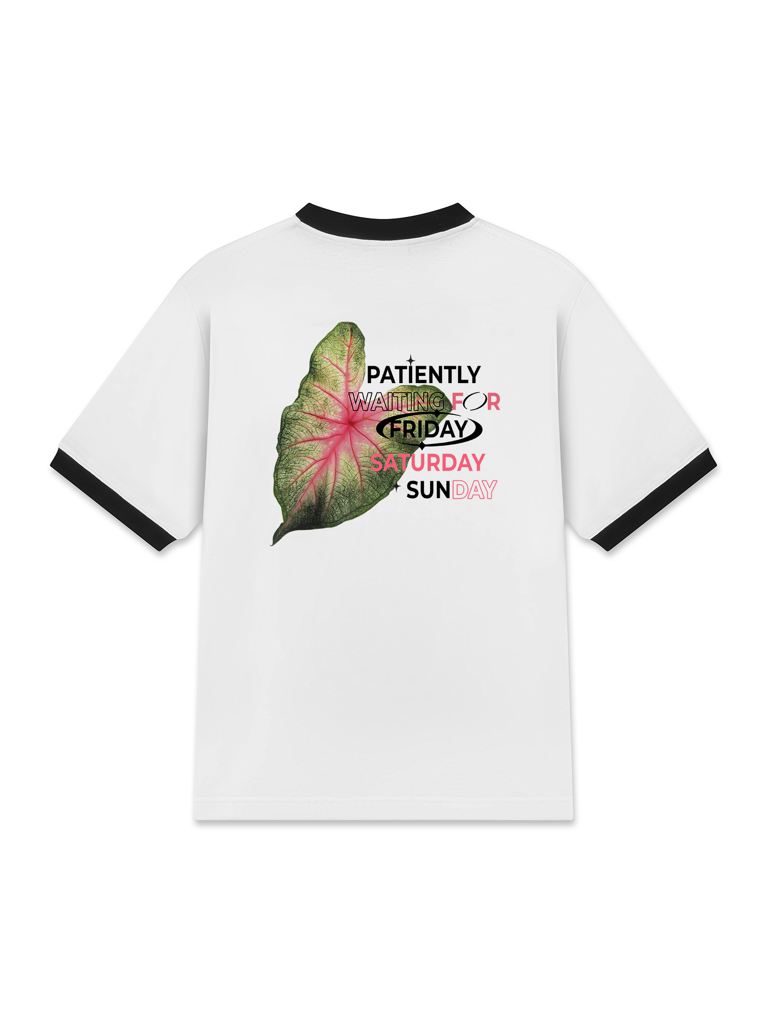 Áo Thun Ringer Relaxed Fit Tropical Leaf