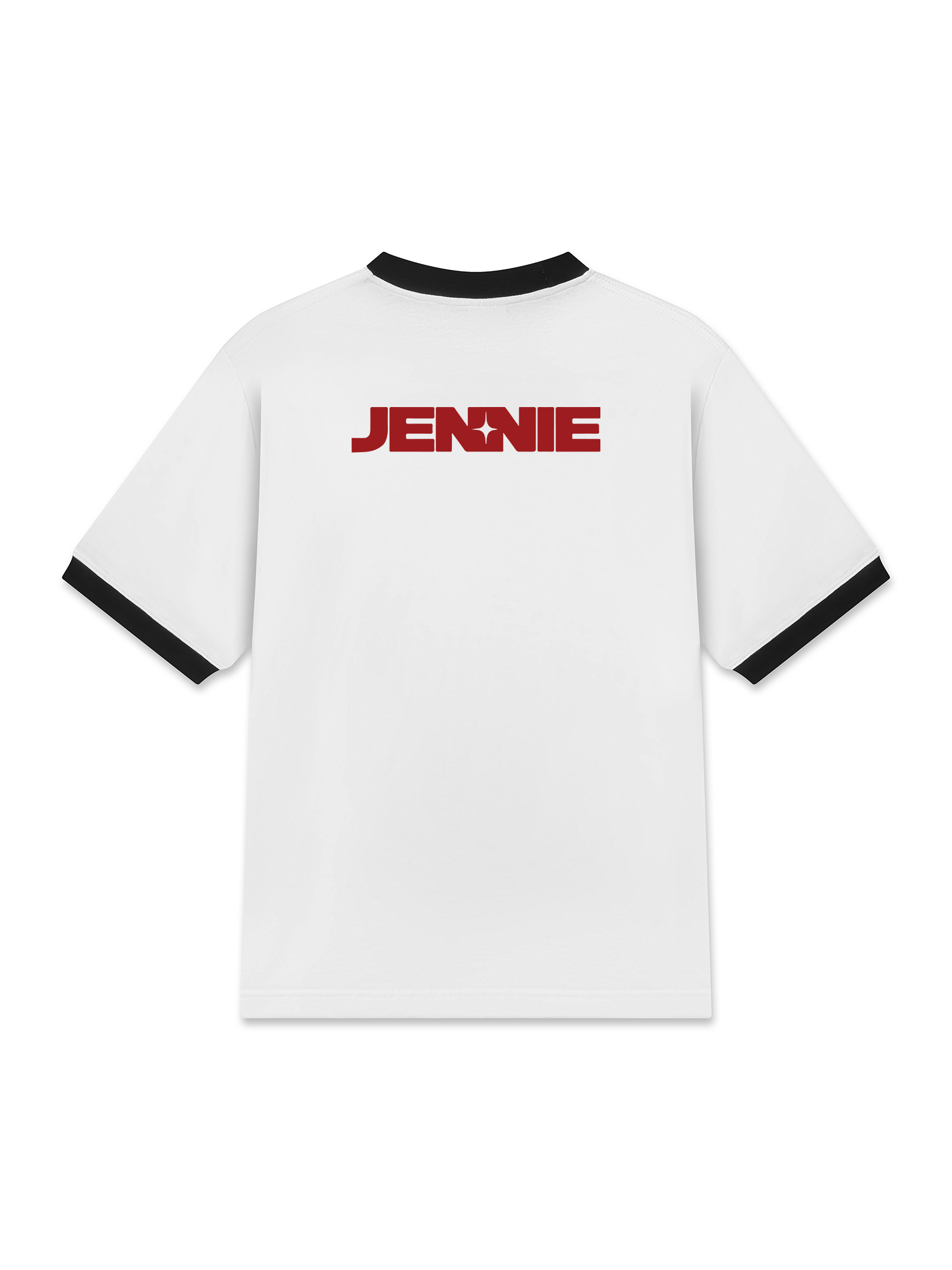 Áo Thun Ringer Relaxed Fit Black Pink Like Jenie