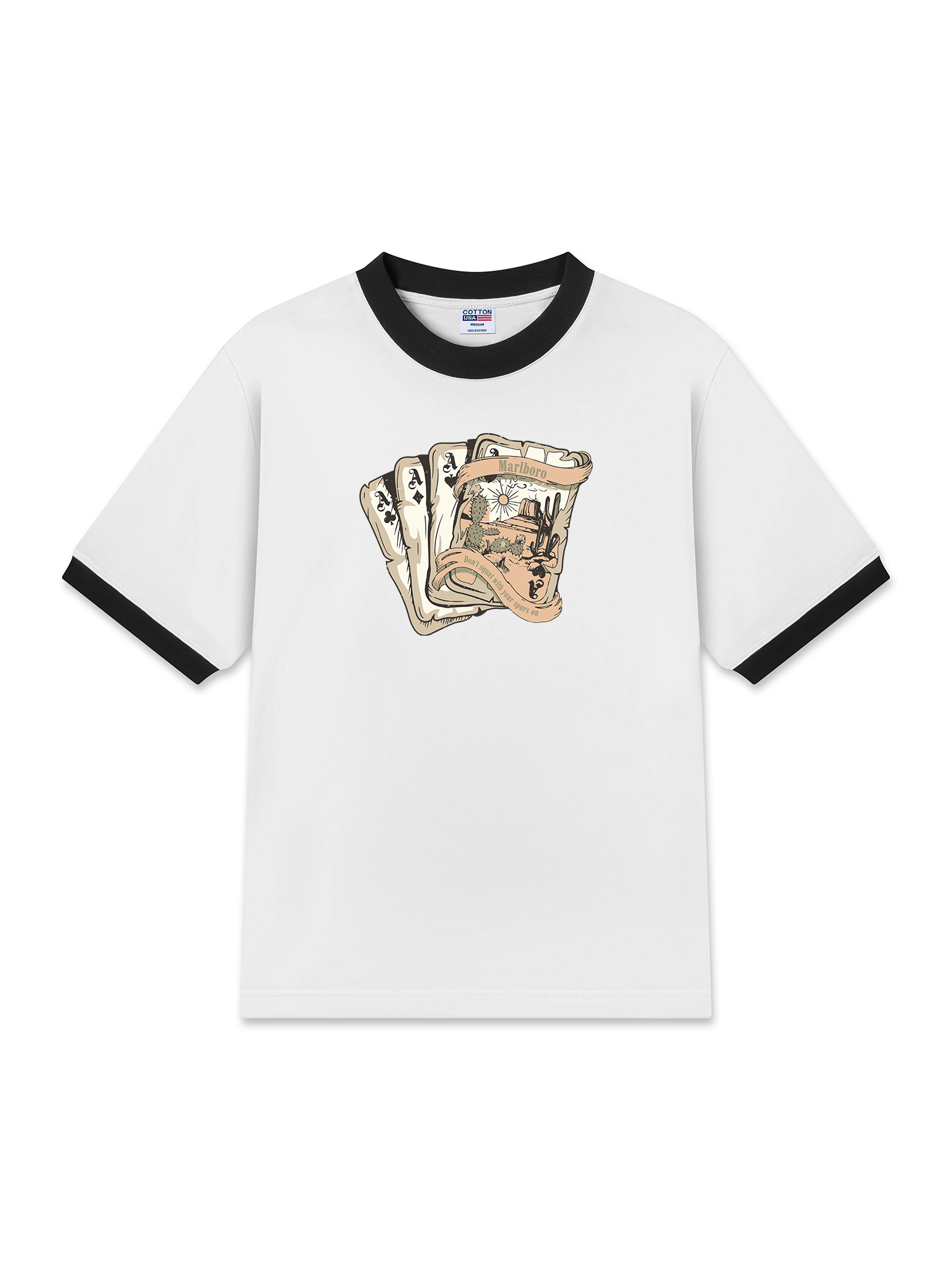 Áo Thun Ringer Relaxed Fit Marlboro Don_t Squat