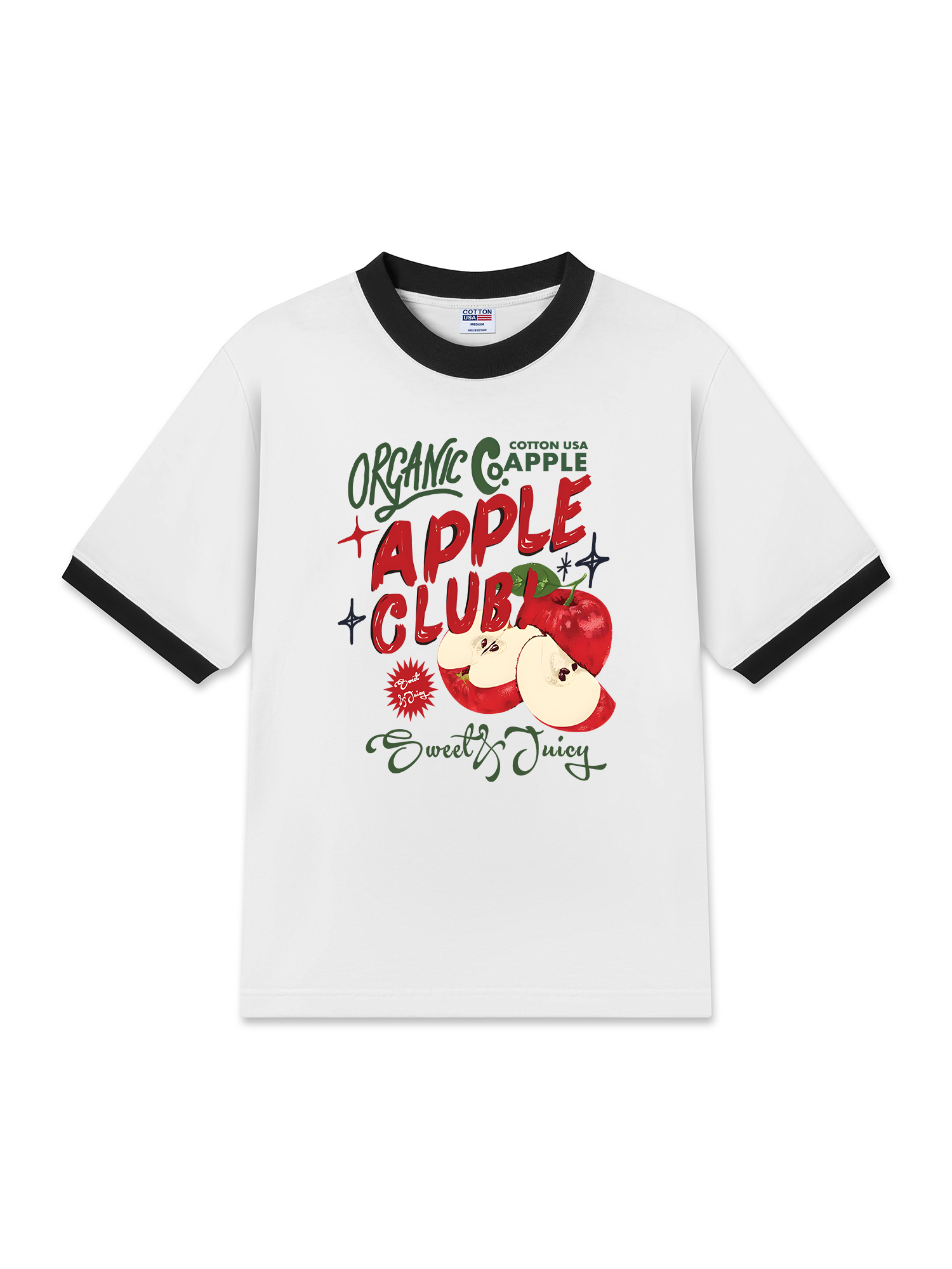 Áo Thun Ringer Relaxed Fit Tropical Apple Club