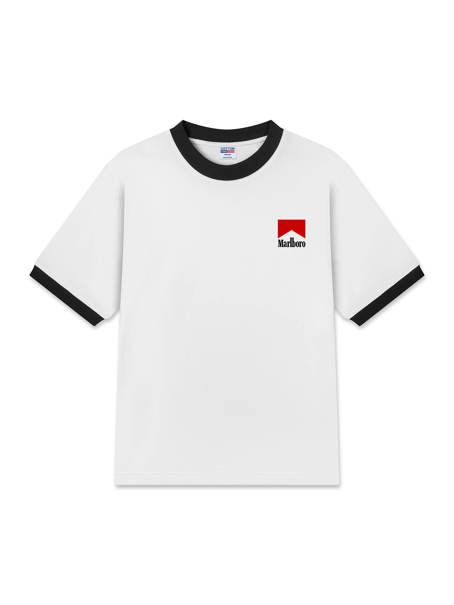 Áo Thun Ringer Relaxed Fit Marlboro Mixed Logo