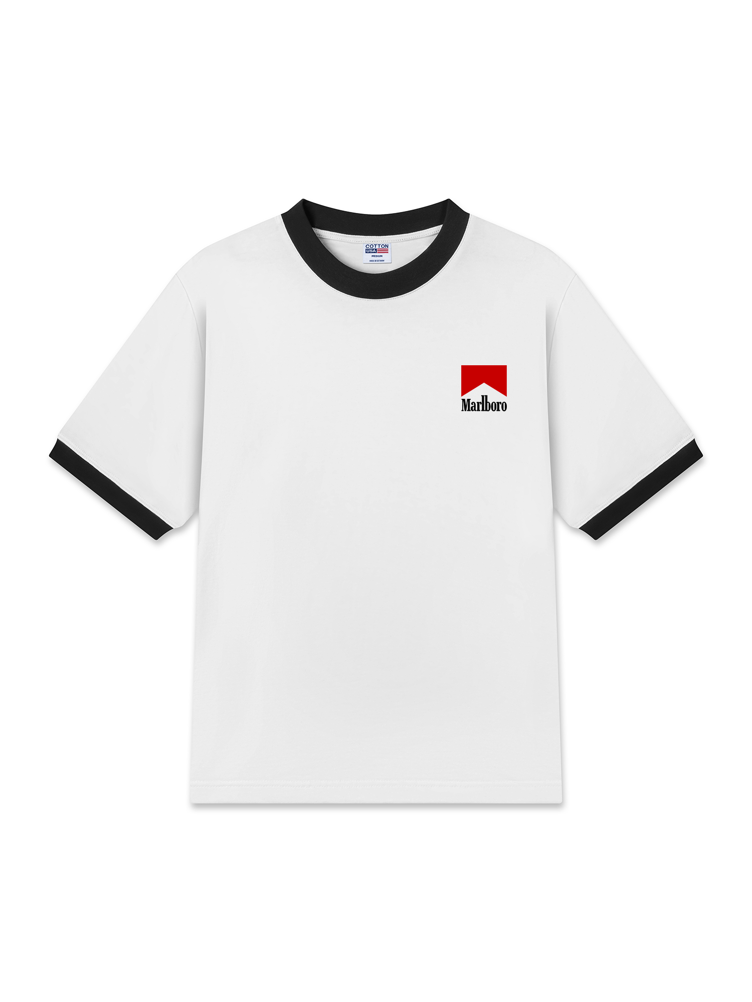 Áo Thun Ringer Relaxed Fit Marlboro Basic Logo