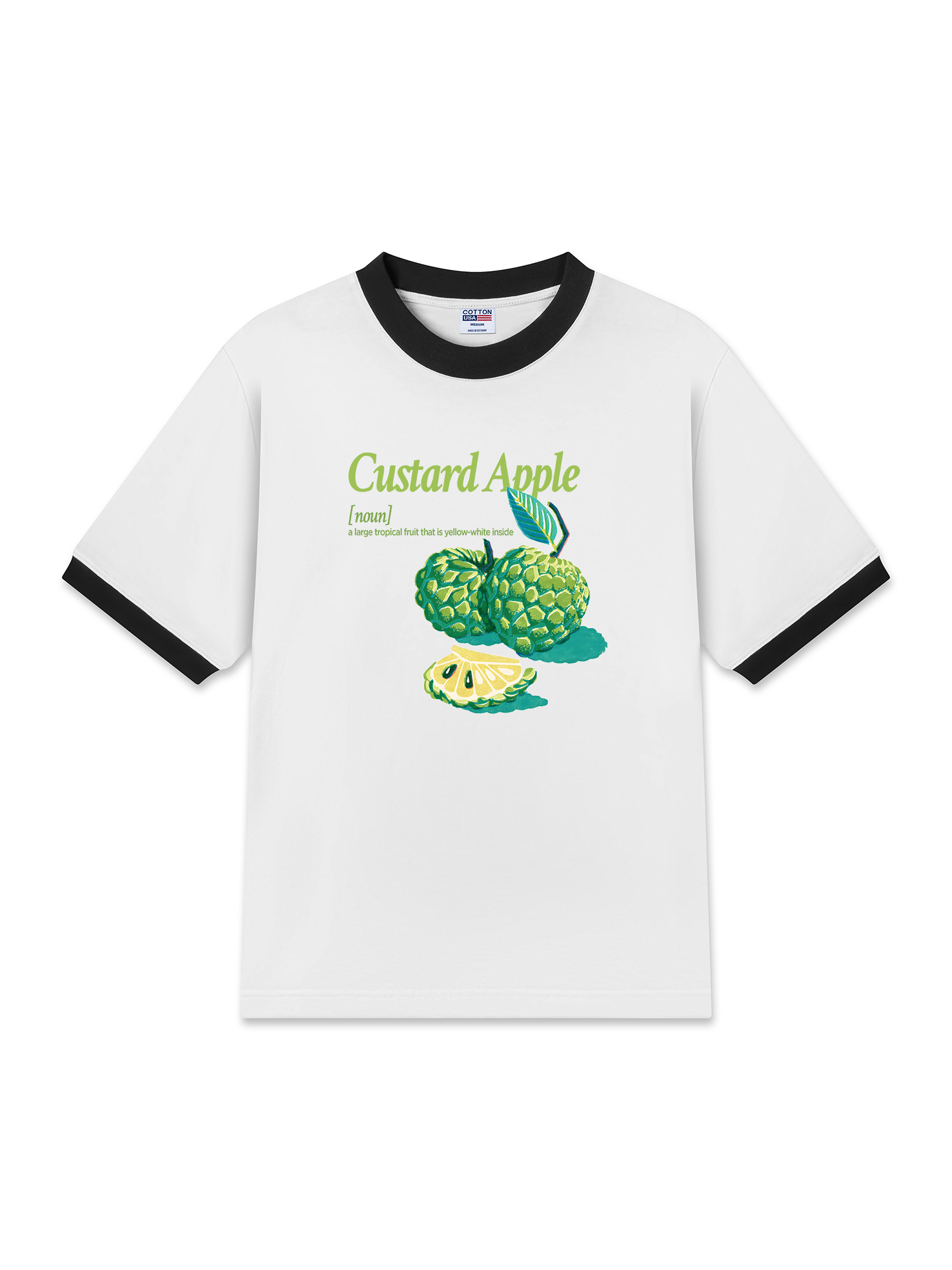 Áo Thun Ringer Relaxed Fit Tropical Custard Apple