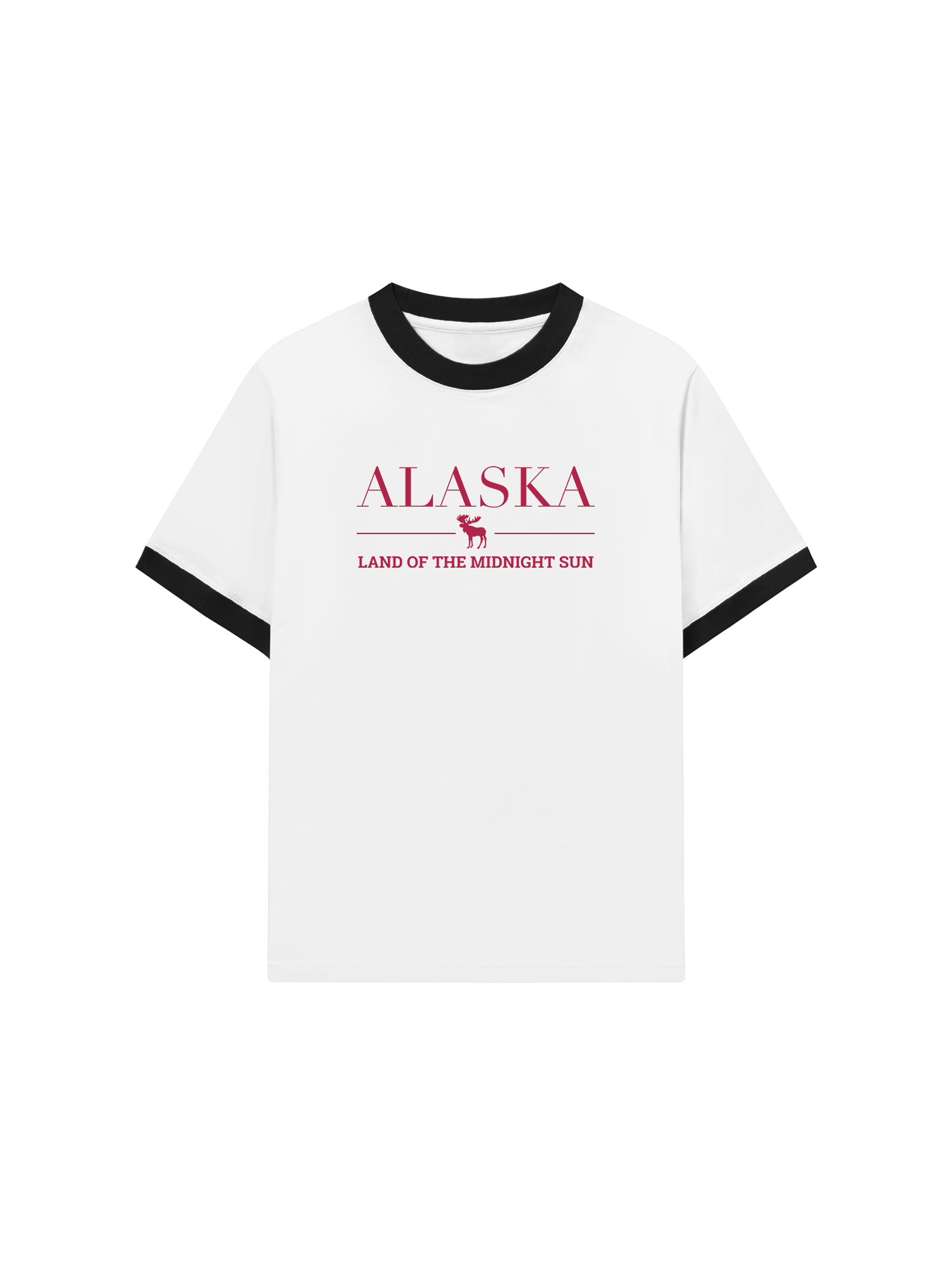 Áo Thun Ringer Relaxed Fit City Alaska Land Of The Midnight Sun