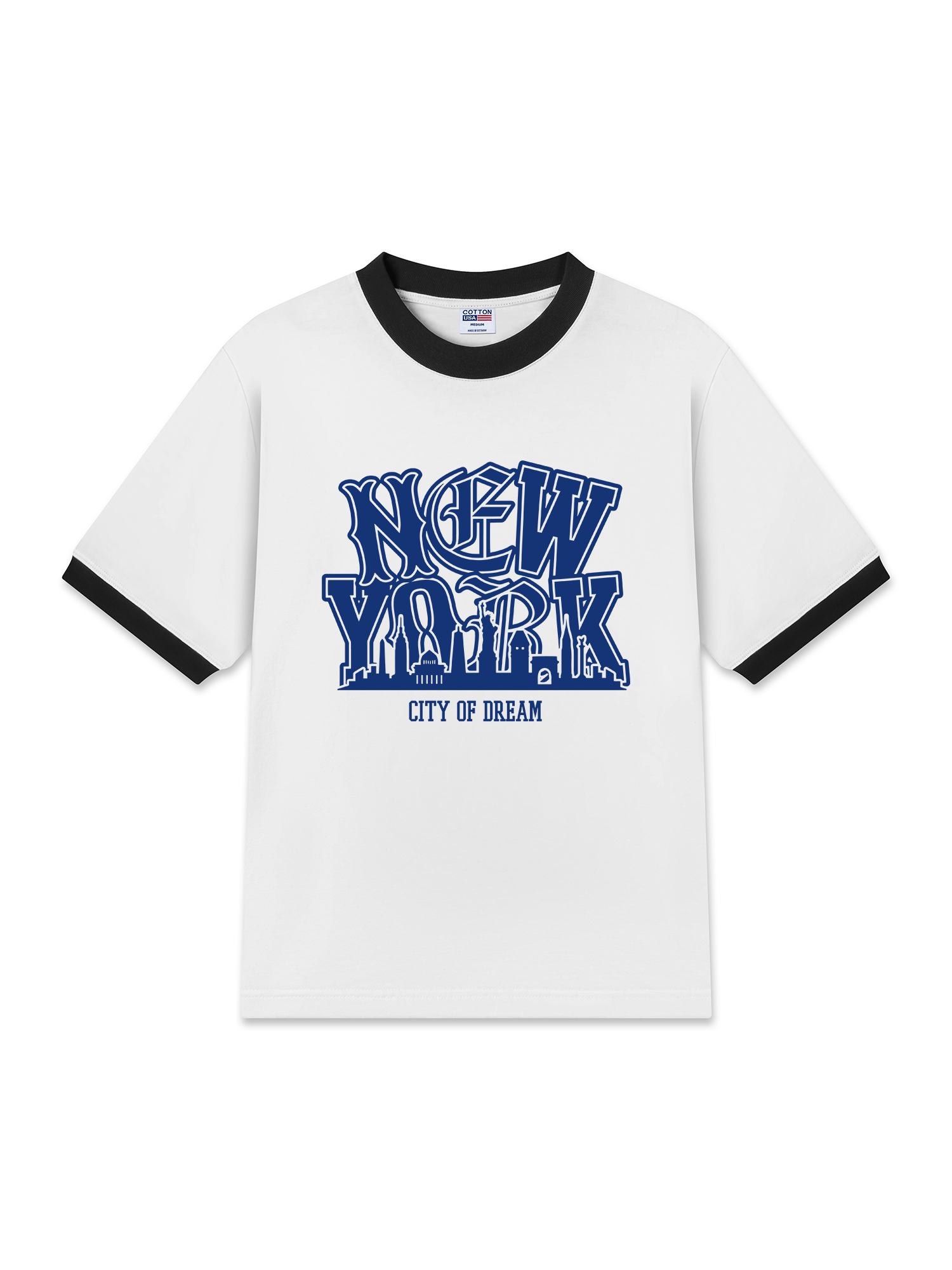 Áo Thun Ringer Relaxed Fit USA City Of Dream