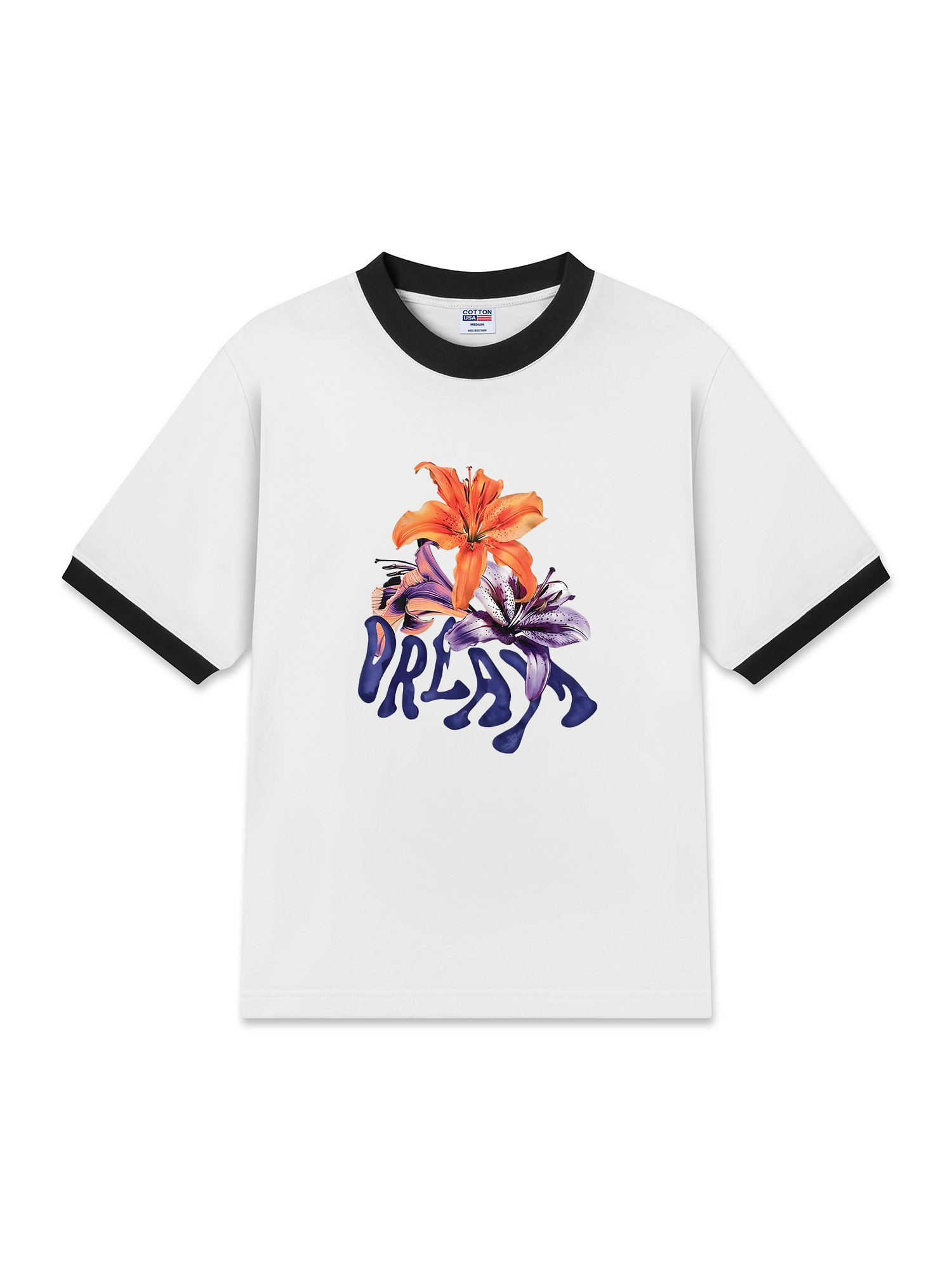 Áo Thun Ringer Relaxed Fit Floral Dream