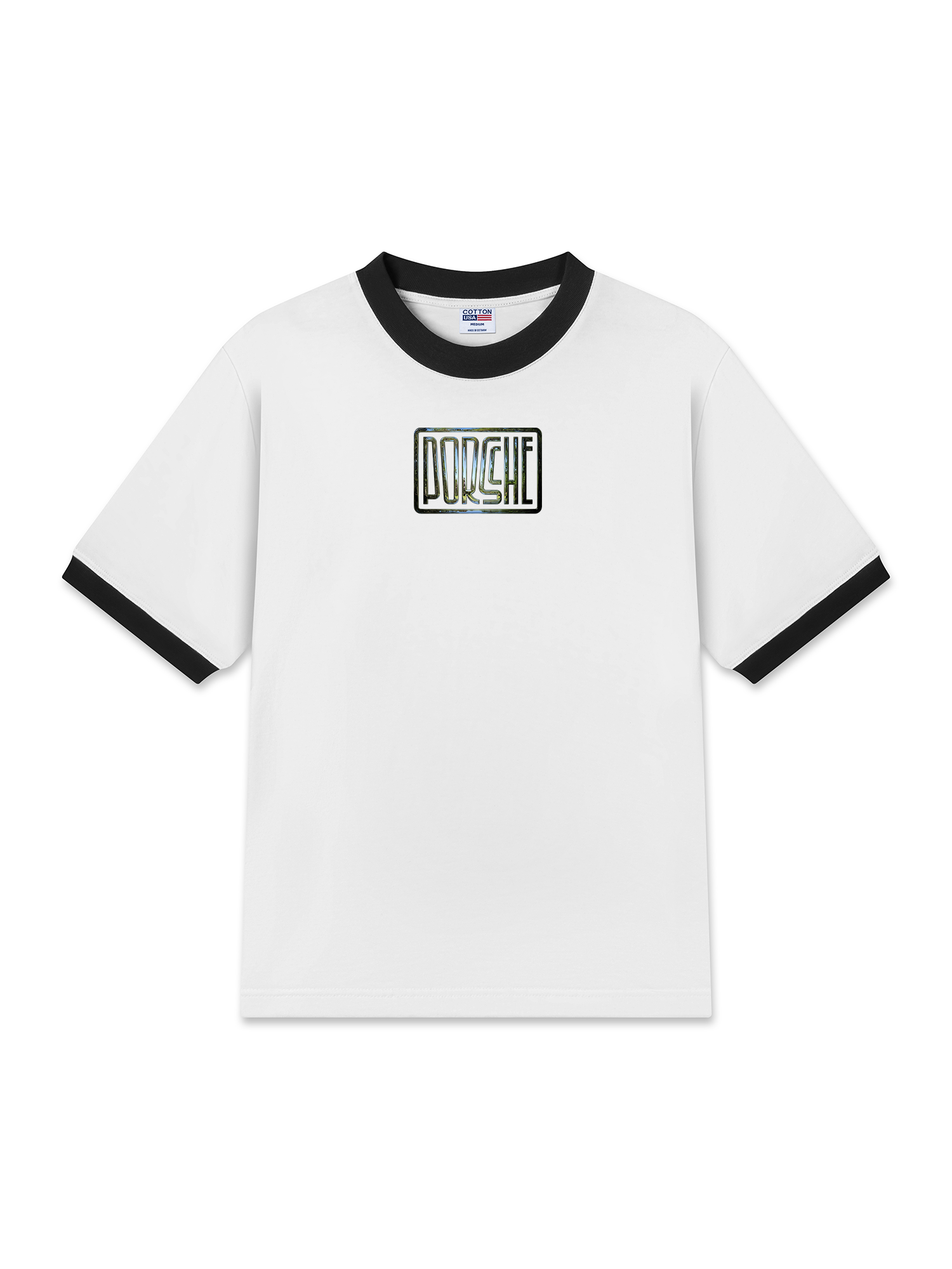 Áo Thun Ringer Relaxed Fit Porsche Chrome Sign