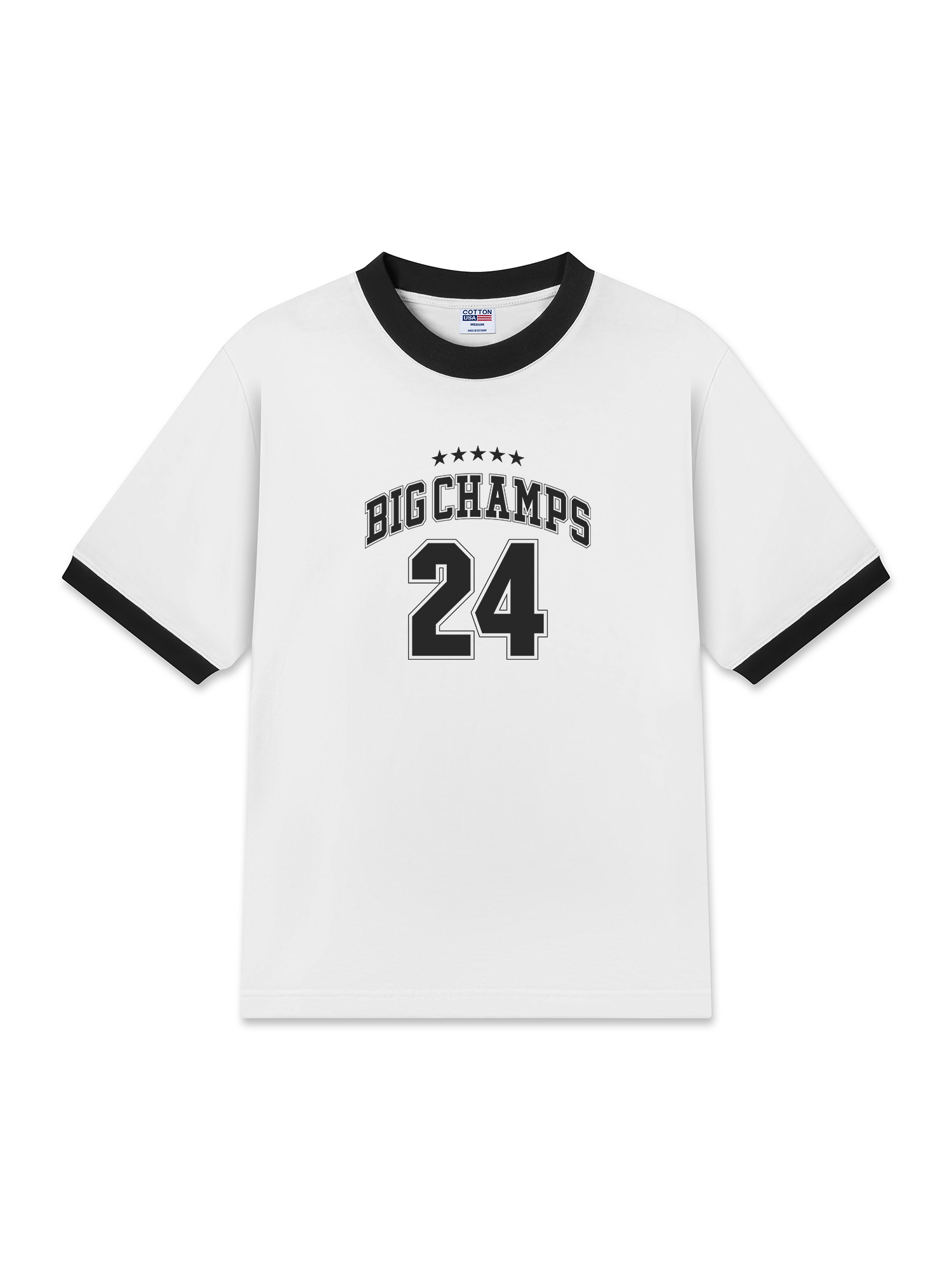 Áo Thun Ringer Relaxed Fit Champions Dont Quit