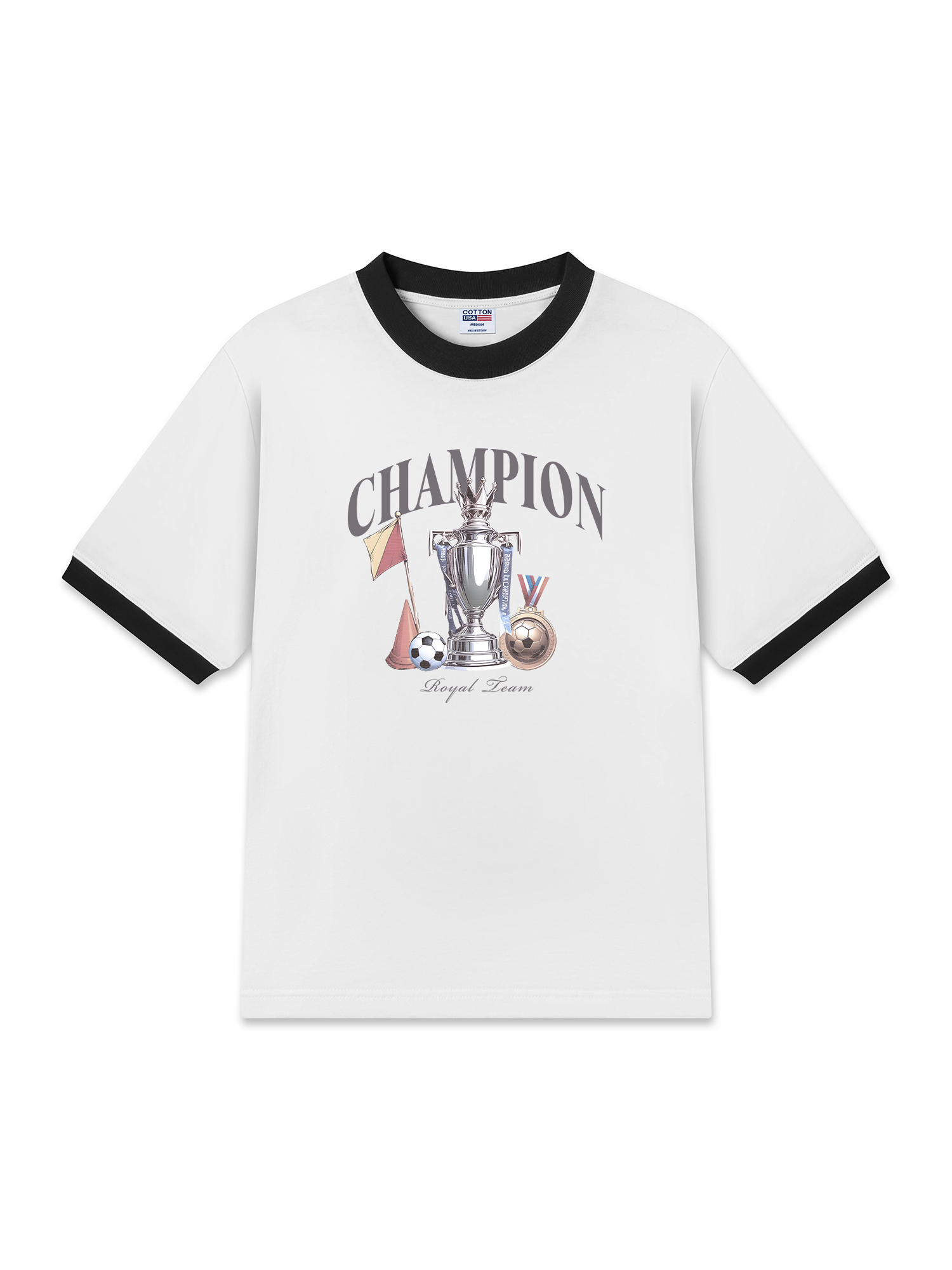 Áo Thun Ringer Relaxed Fit Champions Royal Team