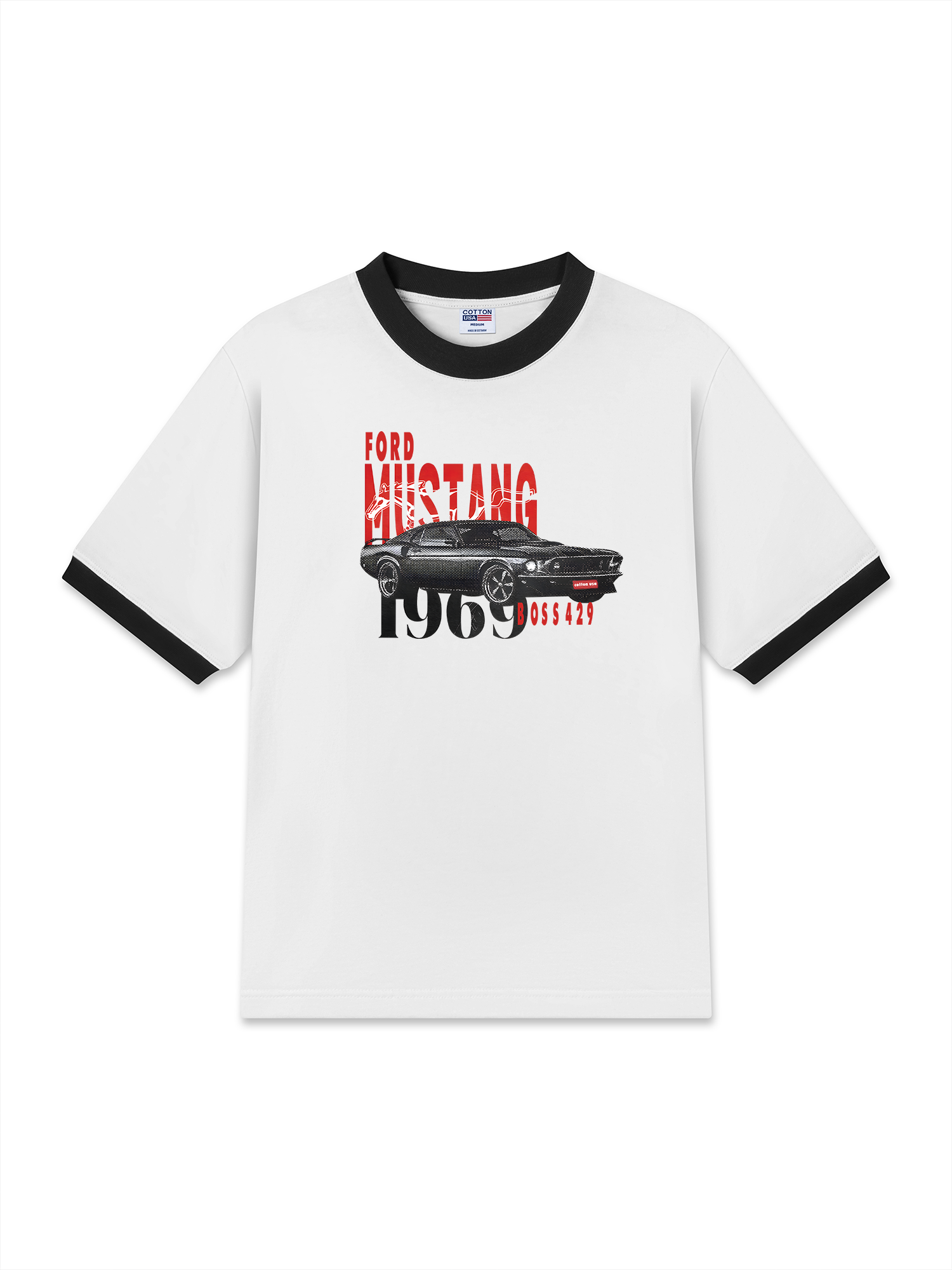 Áo Thun Ringer Relaxed Fit Mustang Boss 429