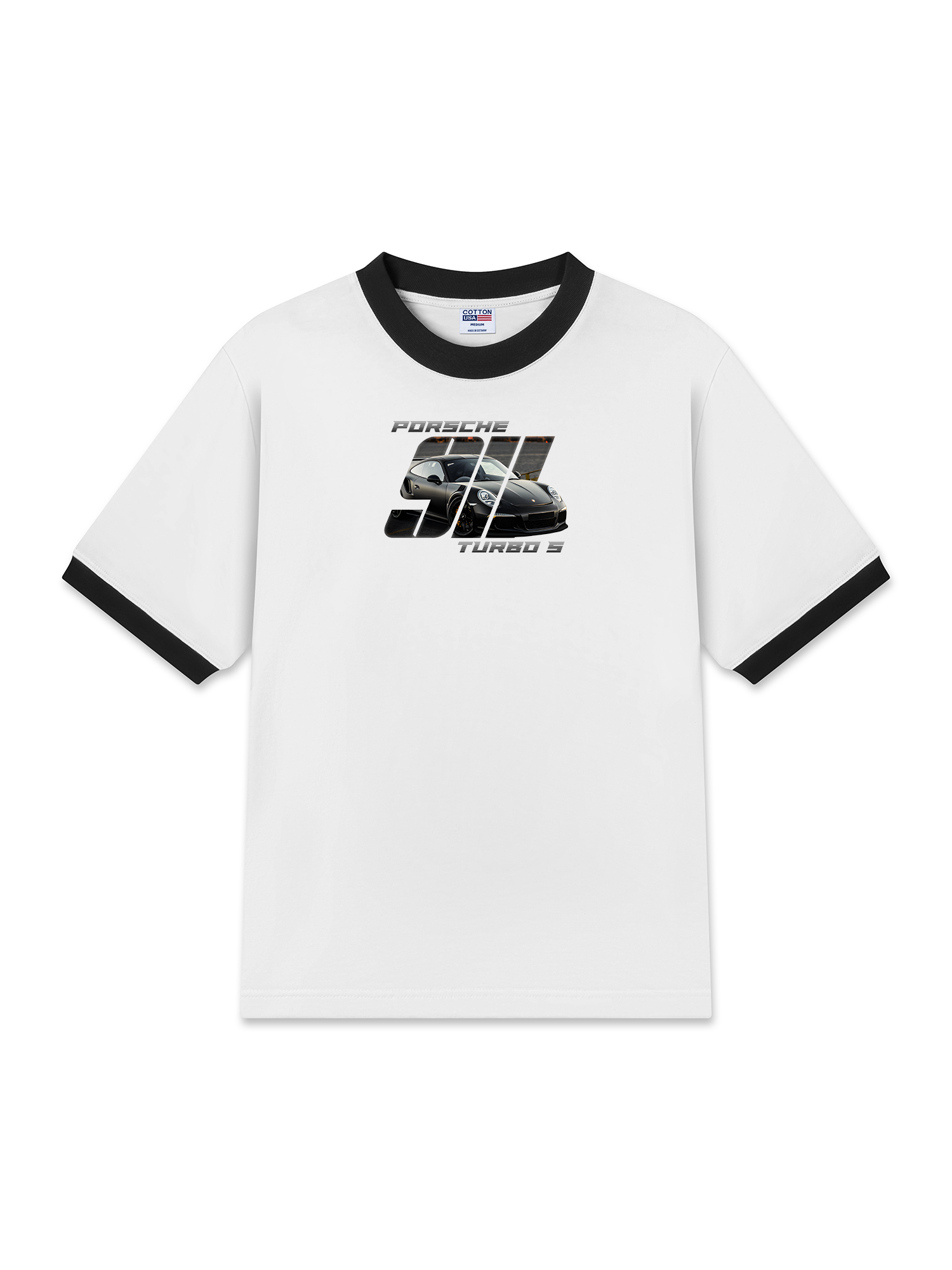 Áo Thun Ringer Relaxed Fit Porsche Silver Turbo S