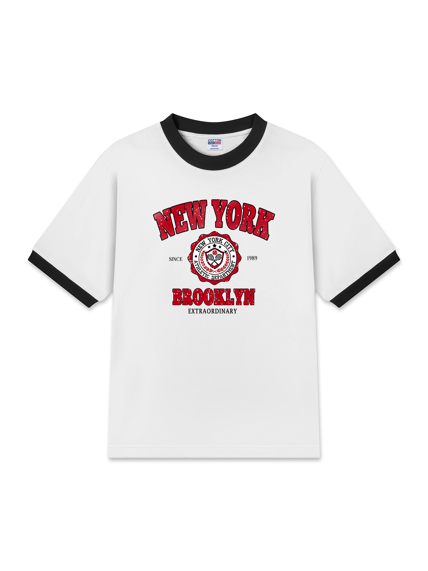 Áo Thun Ringer Relaxed Fit City New York Brooklyn