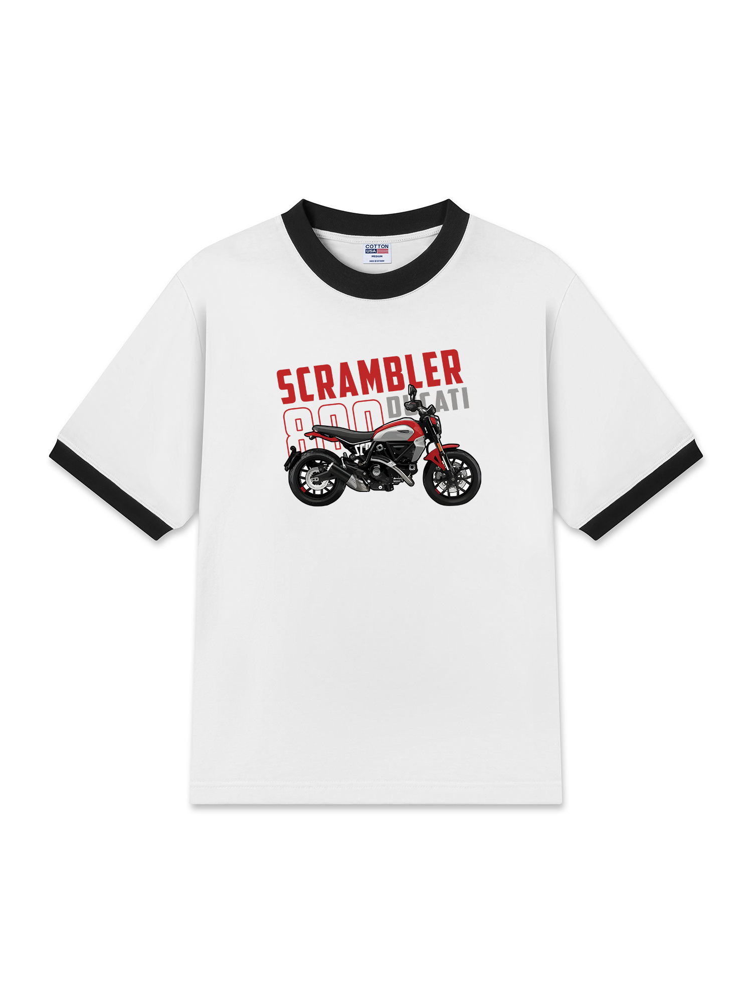Áo Thun Ringer Relaxed Fit Scrambler 800 ducati