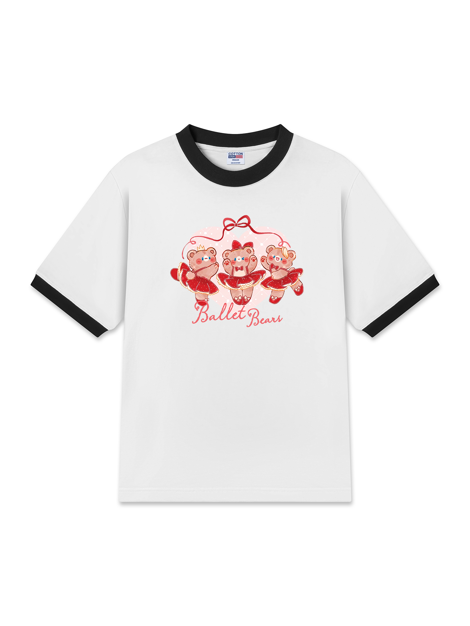 Áo Thun Ringer Relaxed Fit Ballet Bears