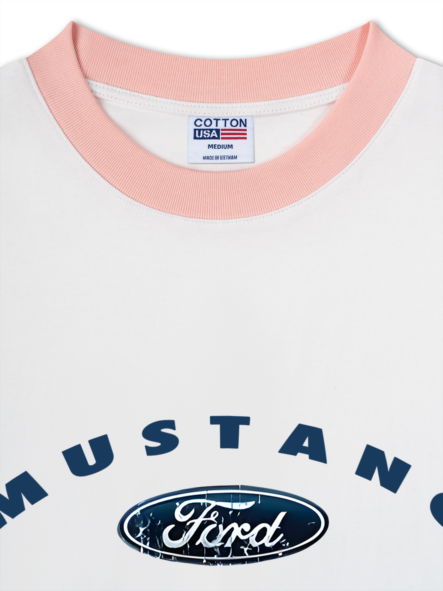 Áo Thun Ringer Relaxed Fit Mustang Ford Retro 90s