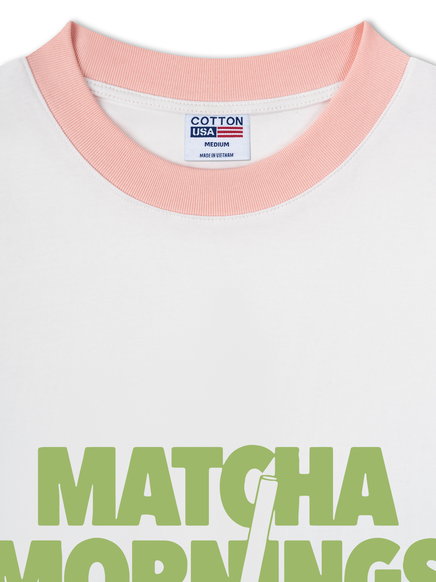 Áo Thun Ringer Relaxed Fit Matcha Mornings