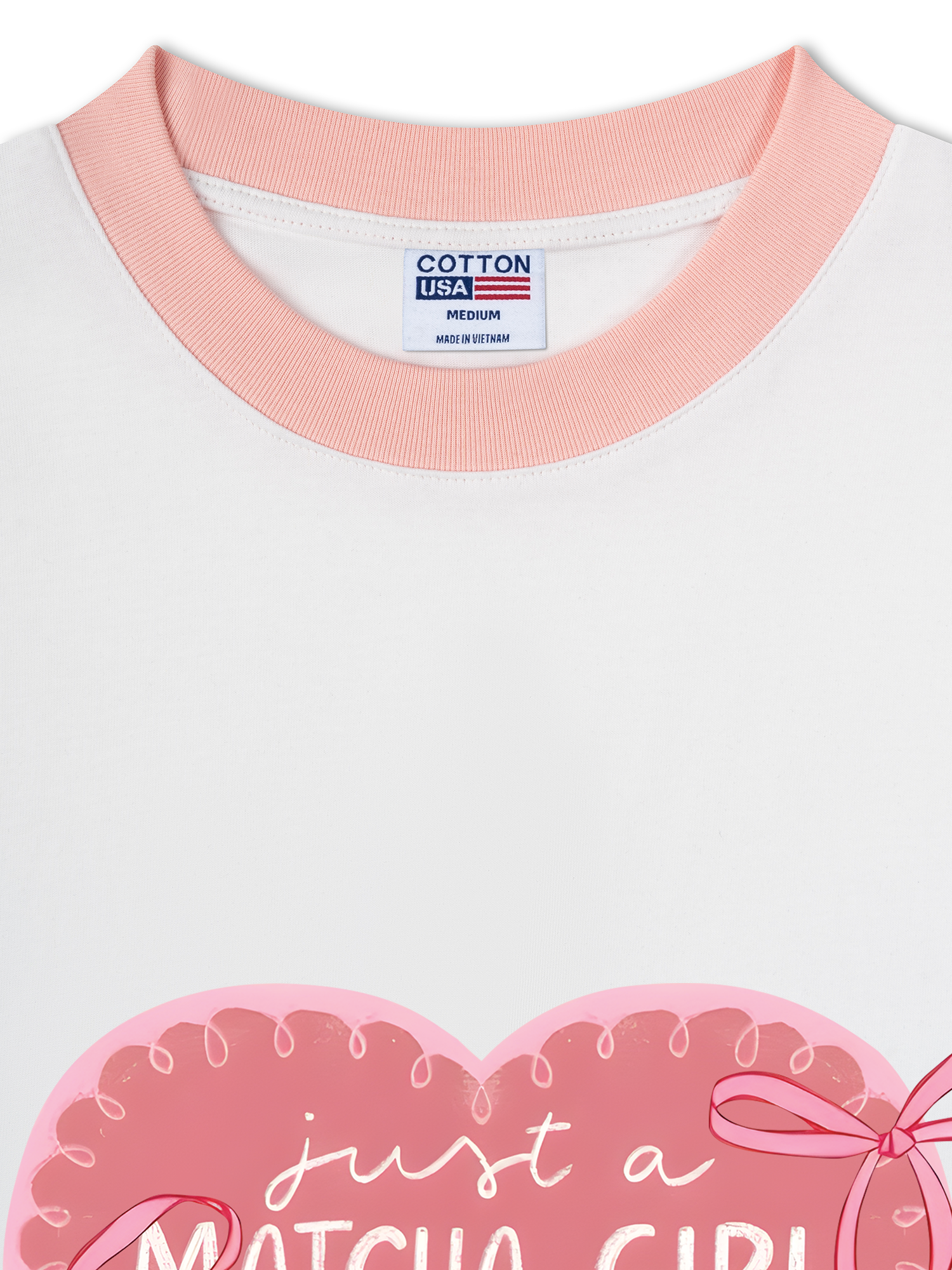 Áo Thun Ringer Relaxed Fit Just A Matcha Girl