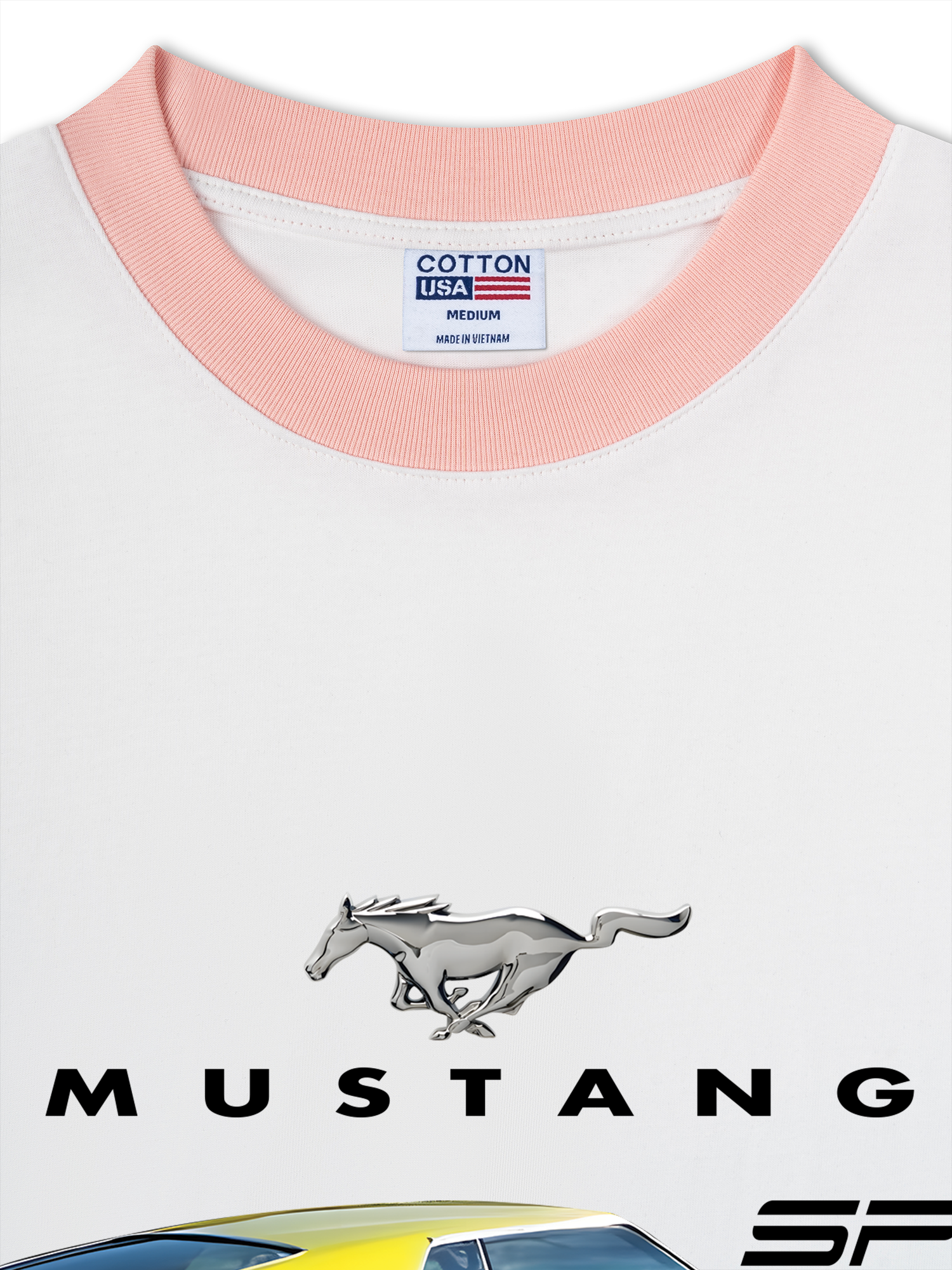 Áo Thun Ringer Relaxed Fit Mustang Yellow Ford