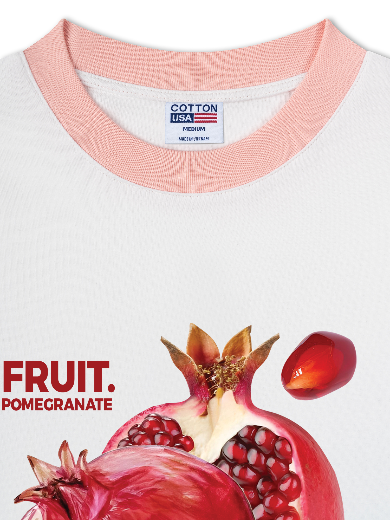 Áo Thun Ringer Relaxed Fit Tropical Pomegranate