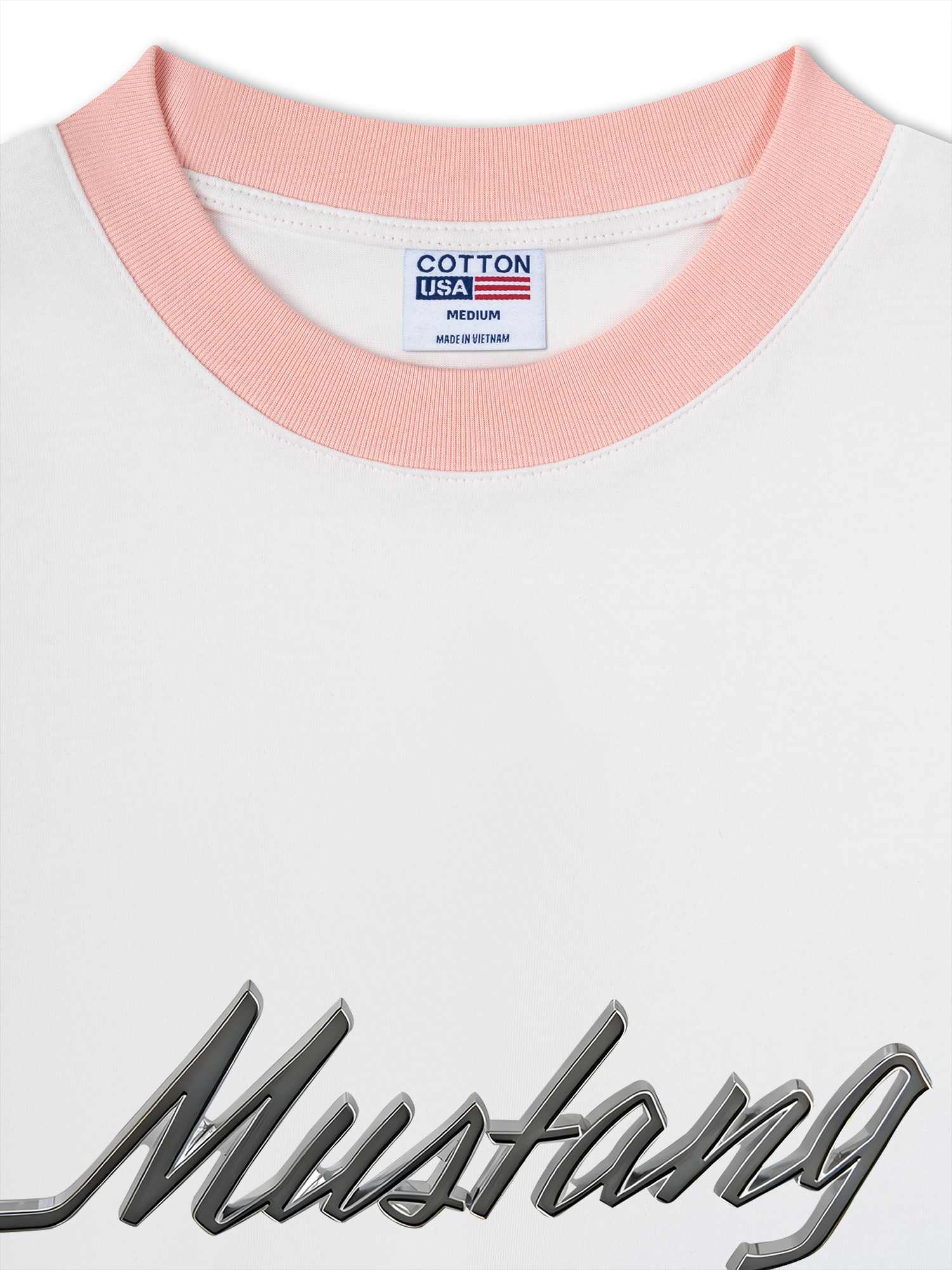 Áo Thun Ringer Relaxed Fit Mustang Silver Logo