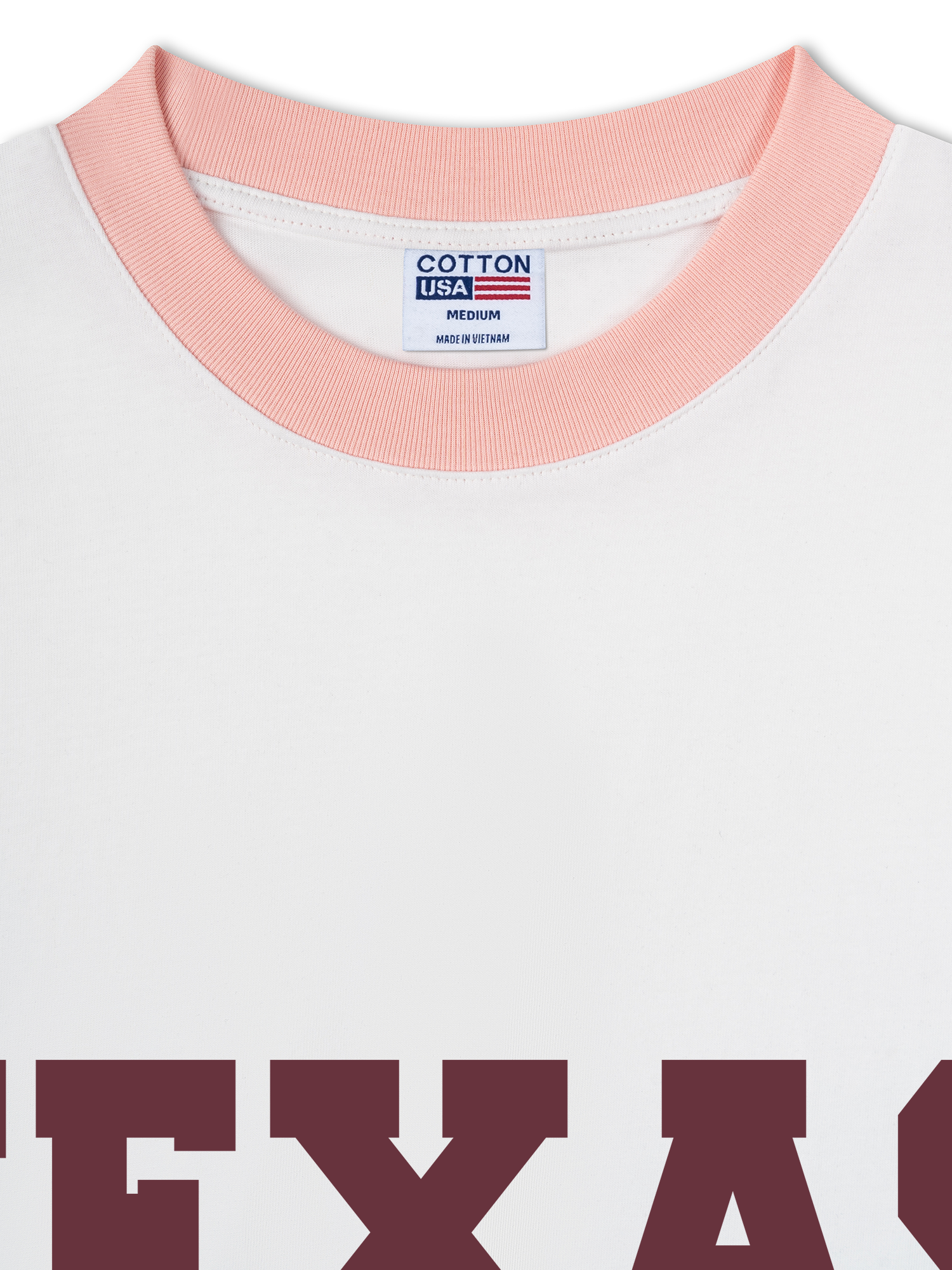 Áo Thun Ringer Relaxed Fit USA Texas Aggies