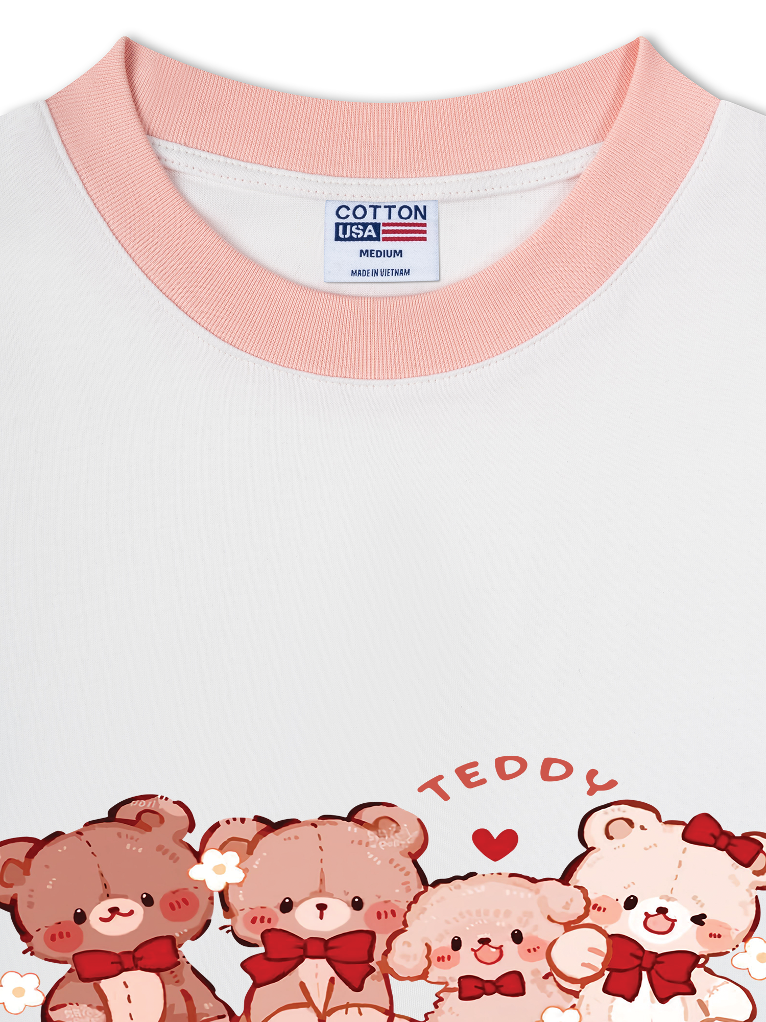 Áo Thun Ringer Relaxed Fit Sweet Teddy