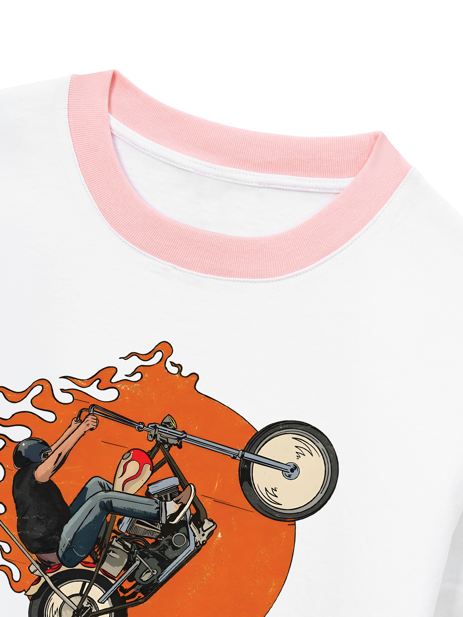 Áo Thun Ringer Relaxed Fit Born to ride