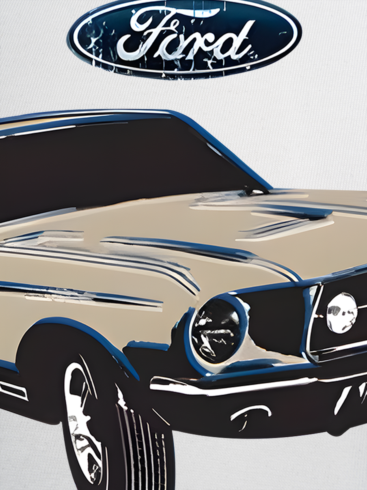 Áo Thun Ringer Relaxed Fit Mustang Ford Retro 90s