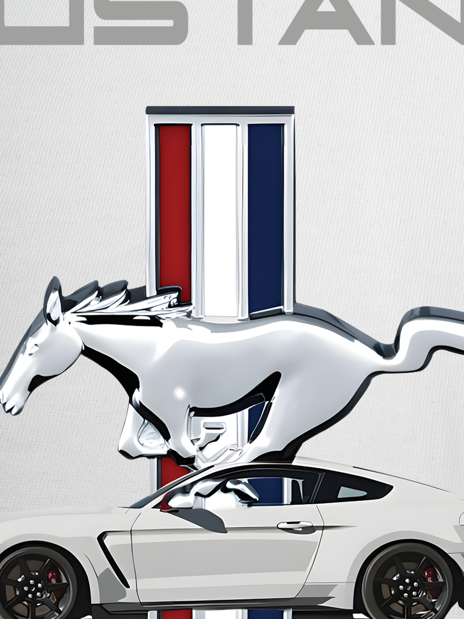 Áo Thun Ringer Relaxed Fit Mustang Silver Logo