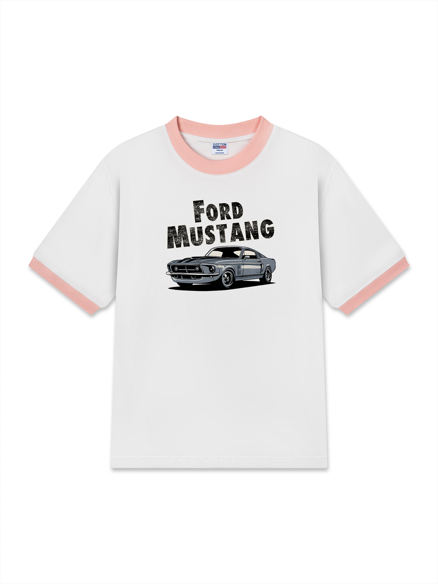 Áo Thun Ringer Relaxed Fit Mustang Retro Ford