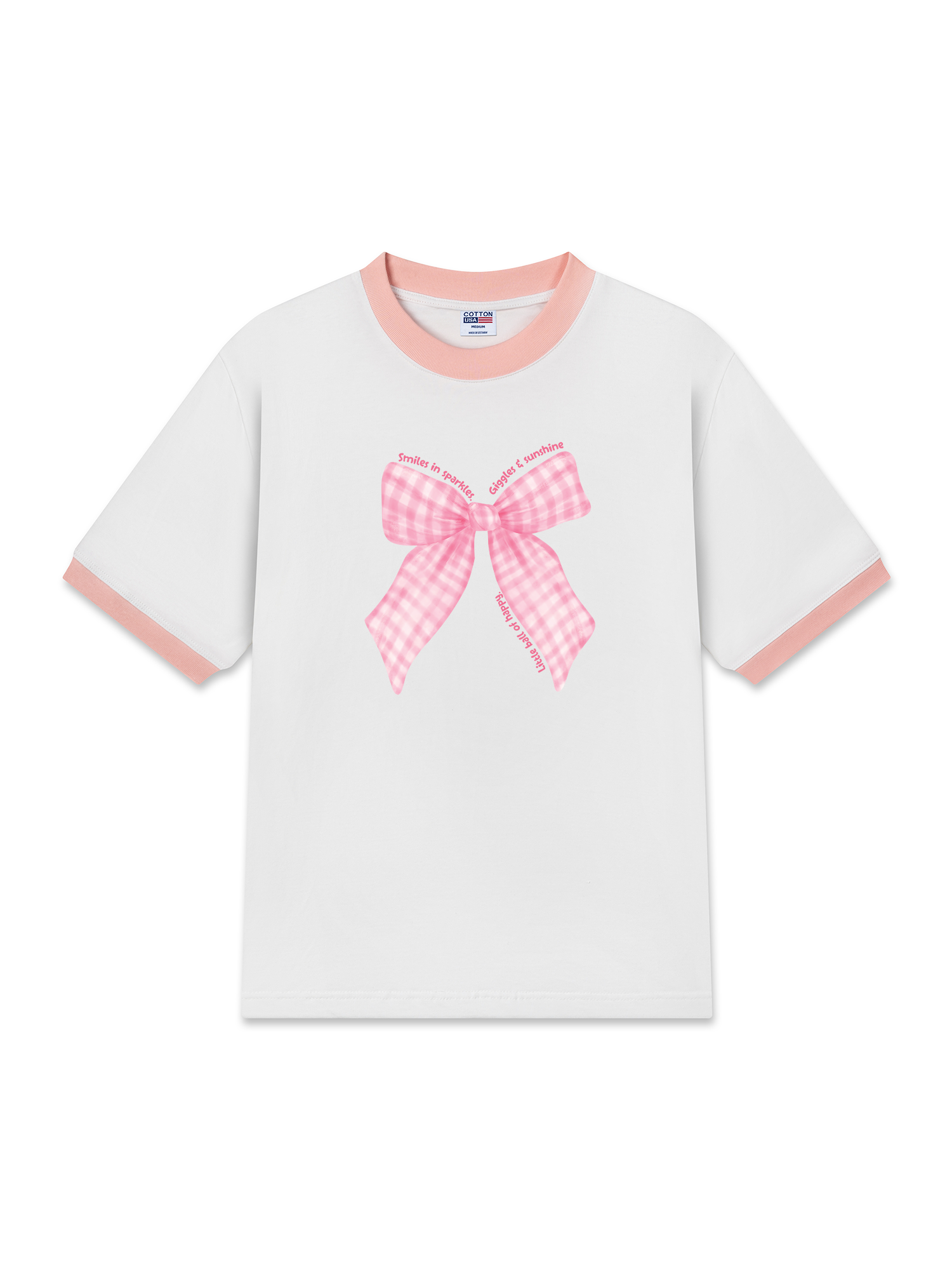 Áo Thun Ringer Relaxed Fit Pink Ribbon